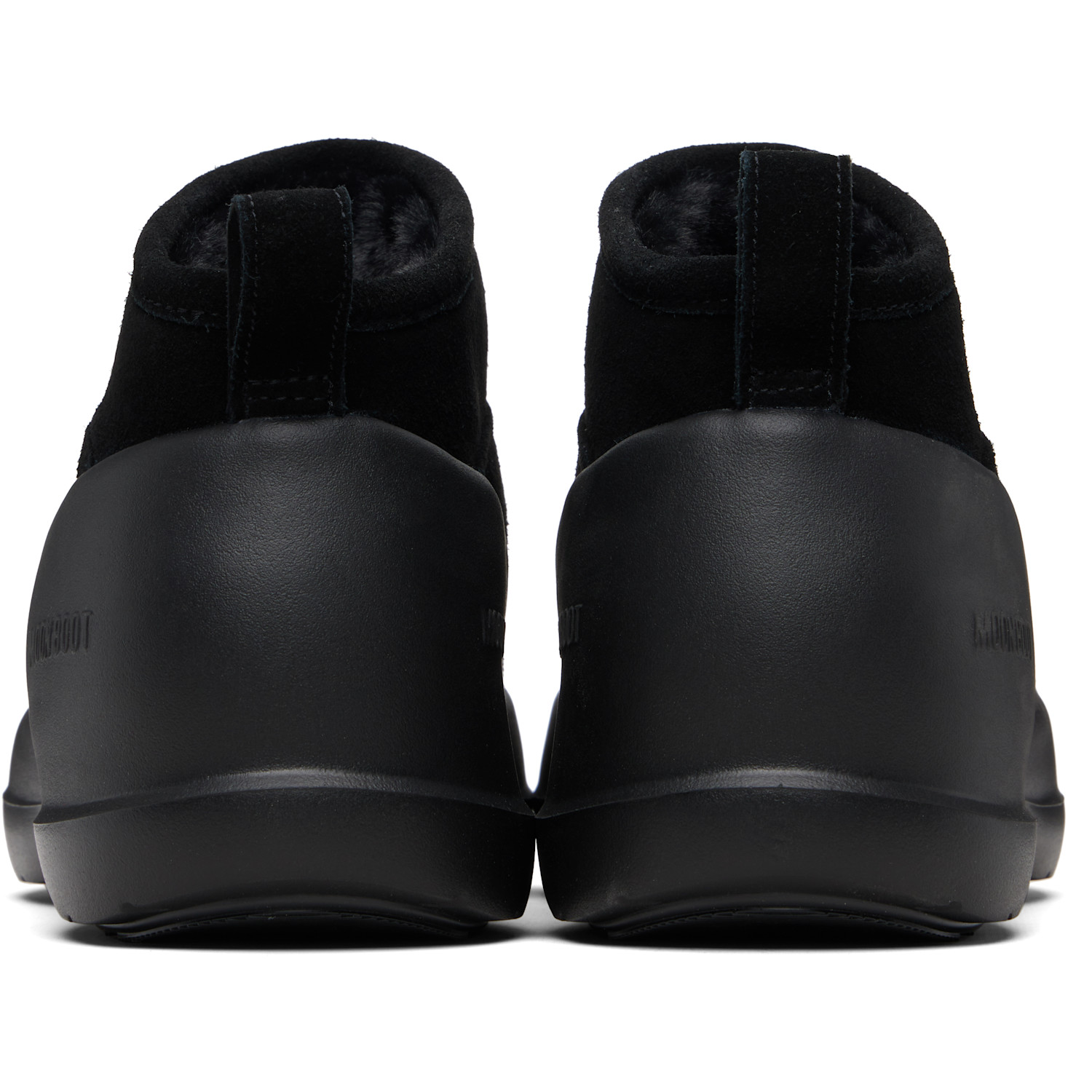  Moon Boot Black Mezzaluna Suede Low Boots 