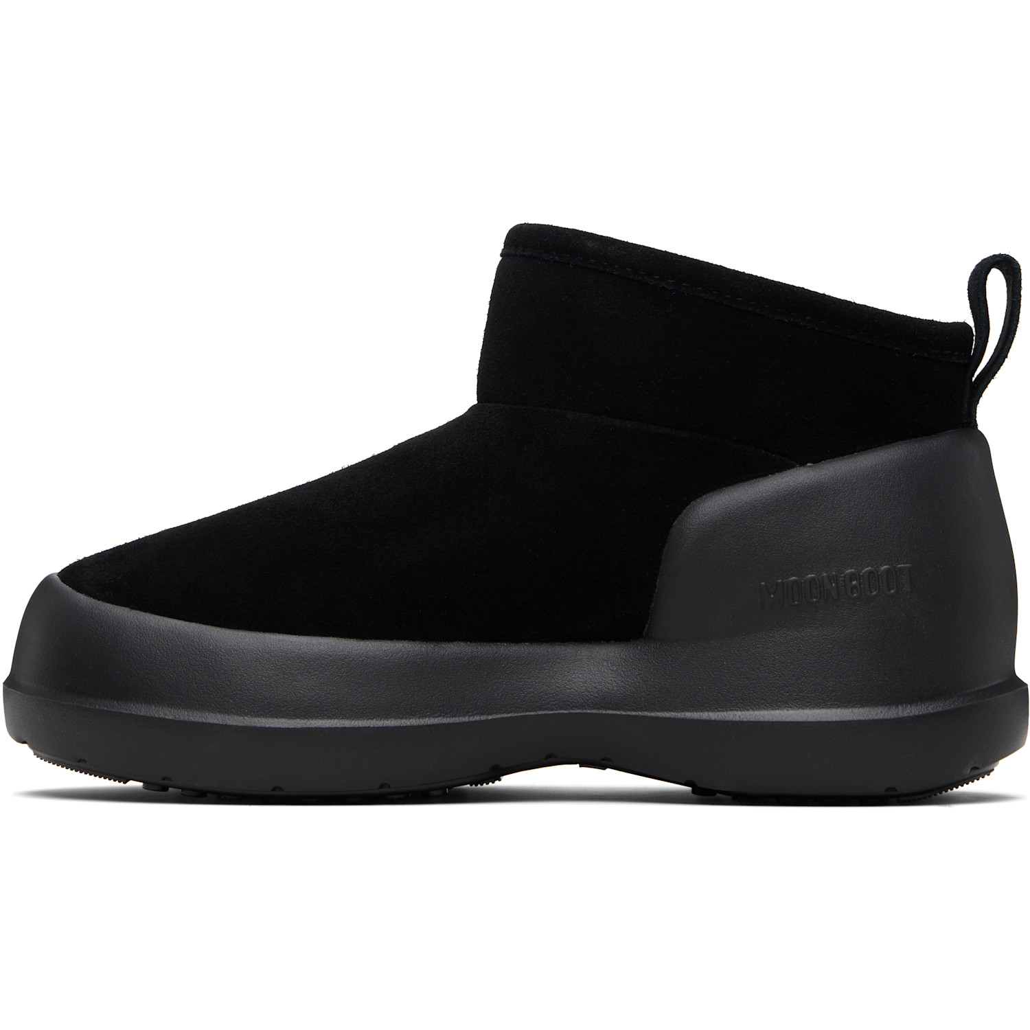  Moon Boot Black Mezzaluna Suede Low Boots 