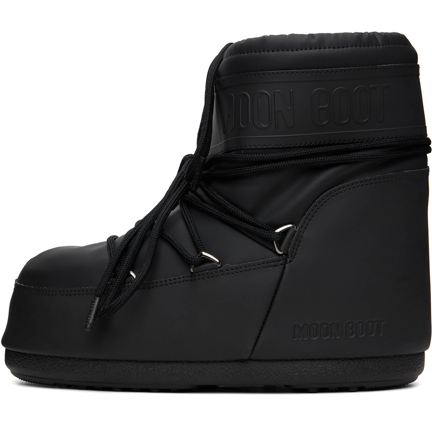  Moon Boot Black Icon Low Rubber Boots 