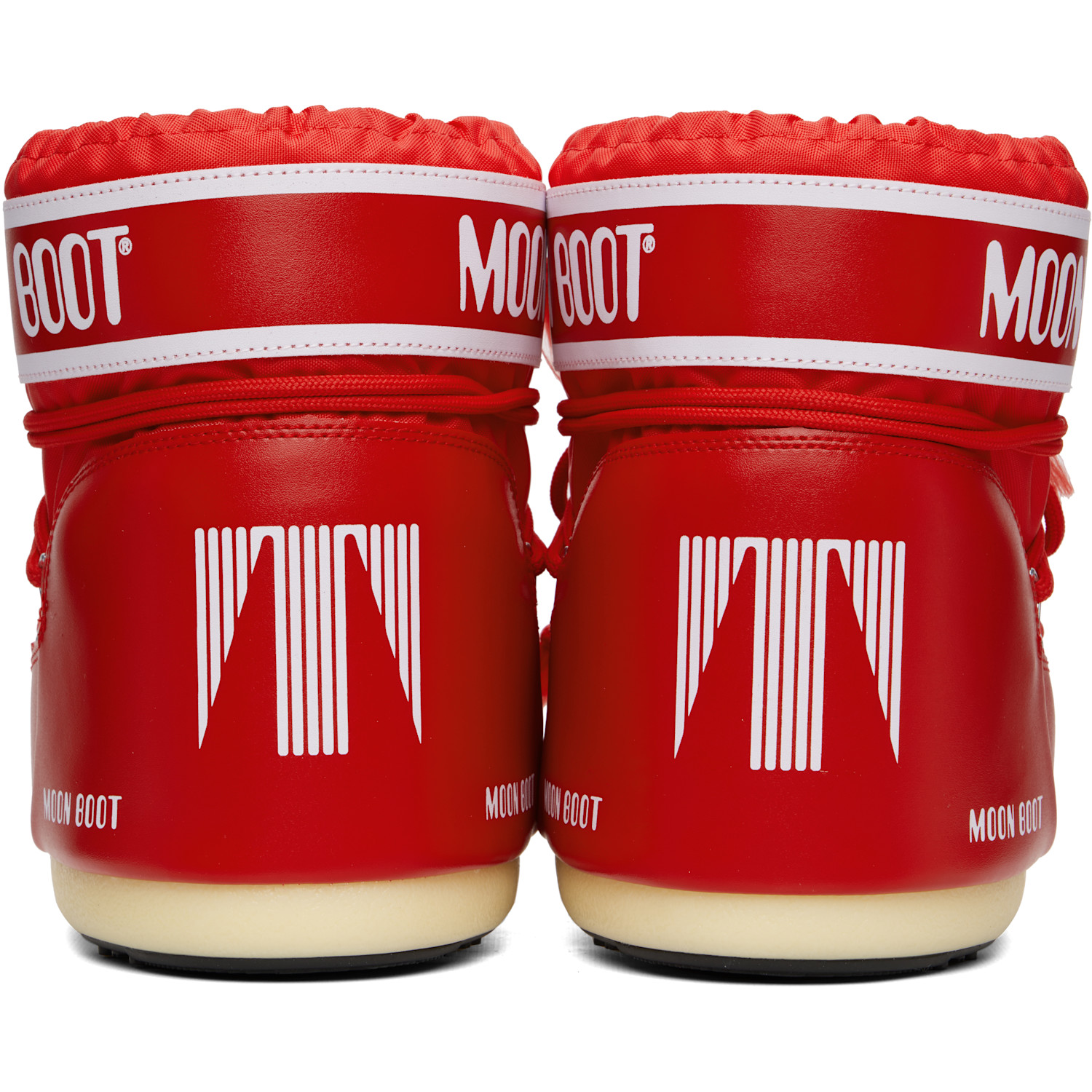  Moon Boot Red Icon Low Nylon Boots 