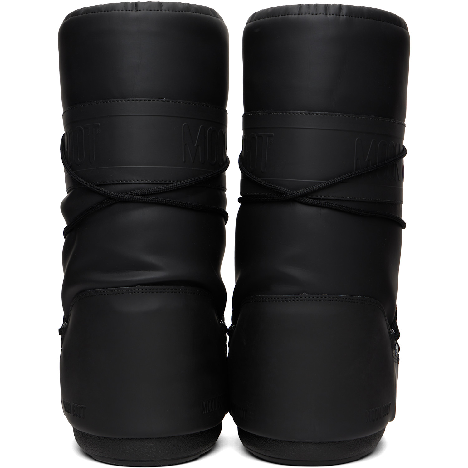  Moon Boot Black Icon Rubber Boots 