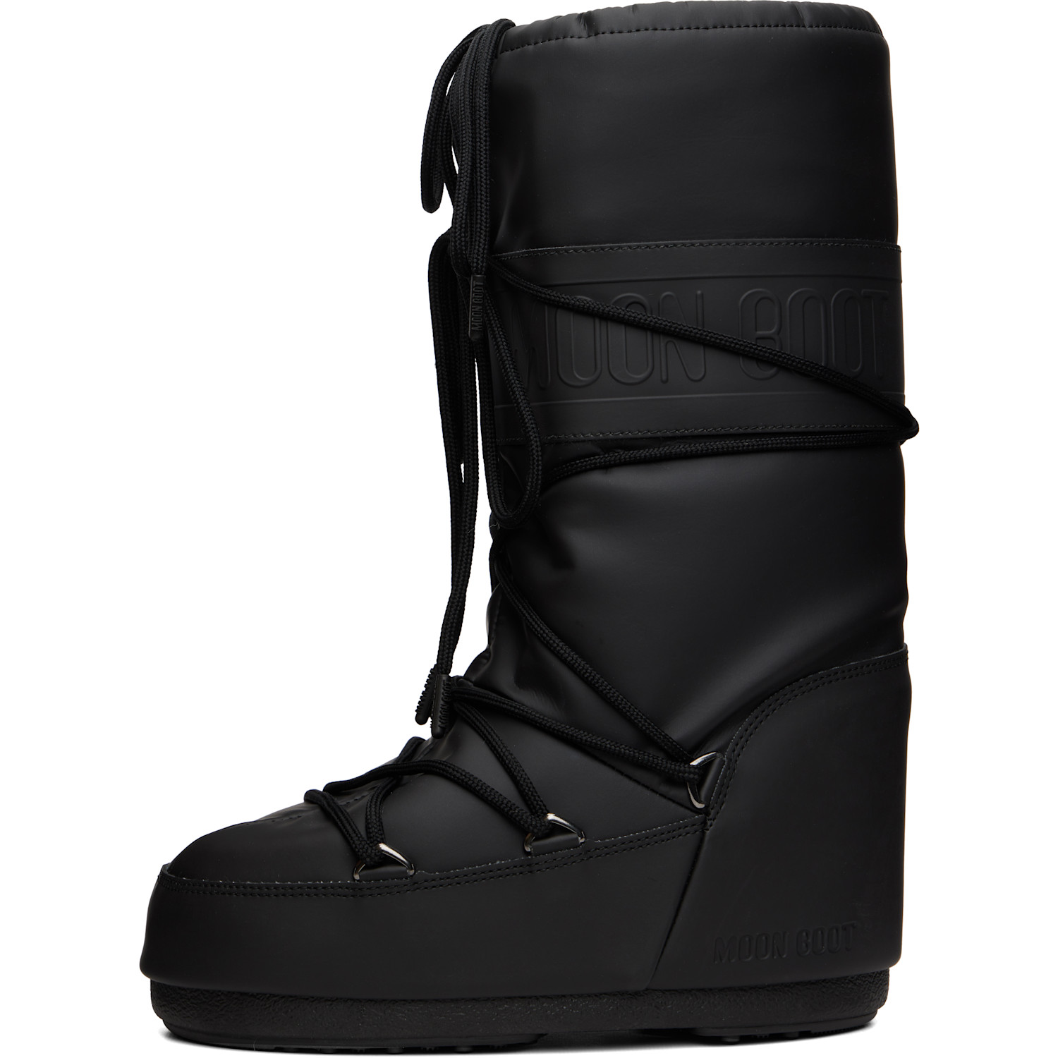  Moon Boot Black Icon Rubber Boots 