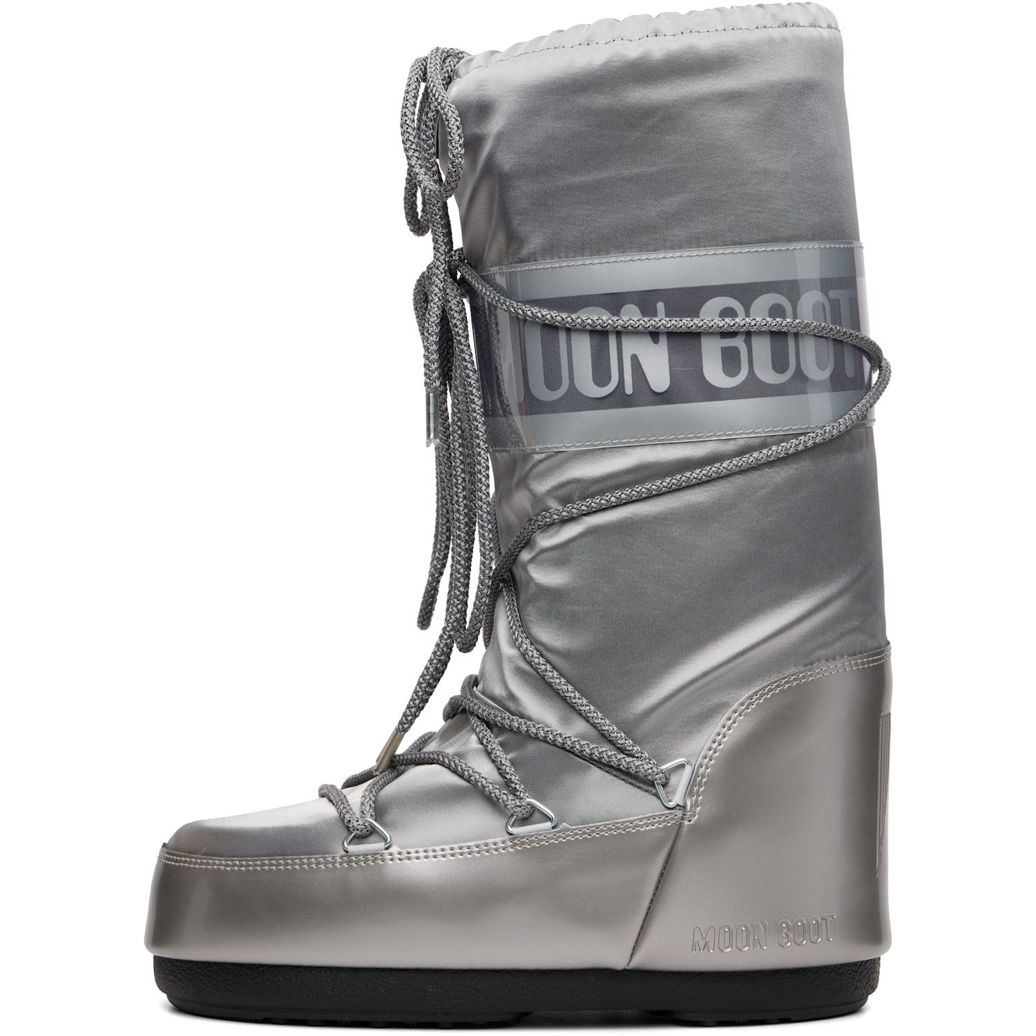  Moon Boot Silver Icon Glance Satin Boots 