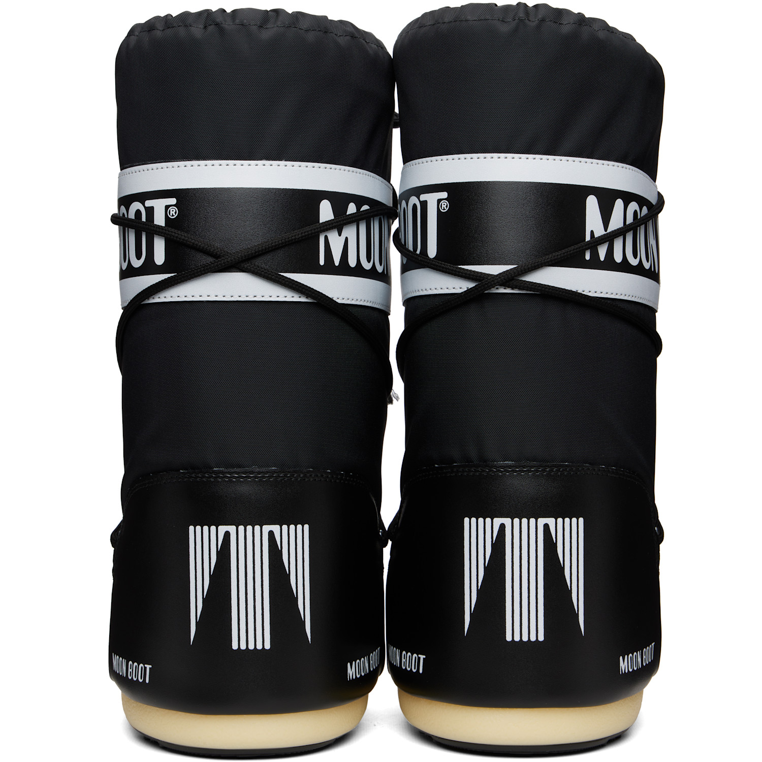  Moon Boot Black Icon Nylon Boots 