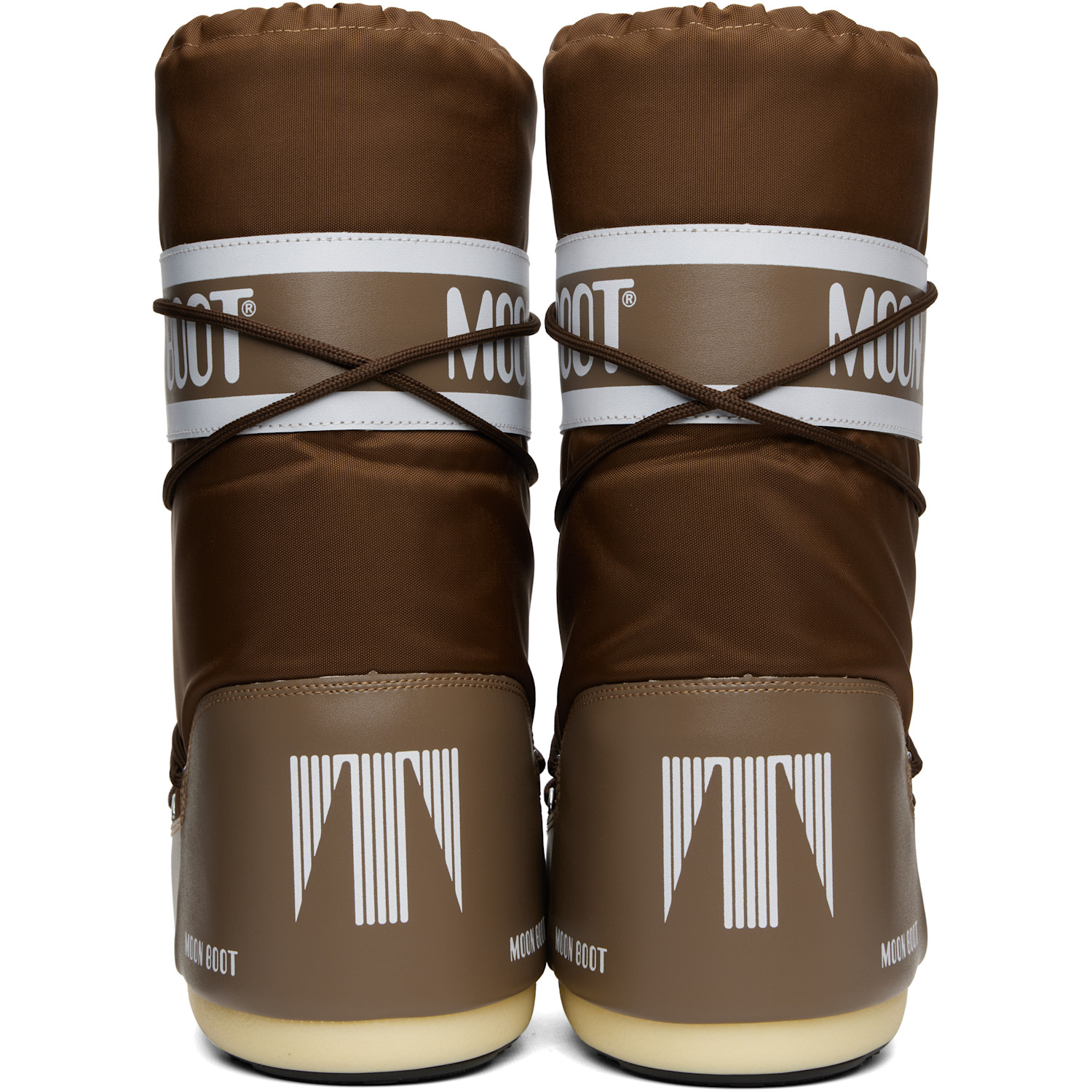 Moon Boot Brown Icon Nylon Boots 