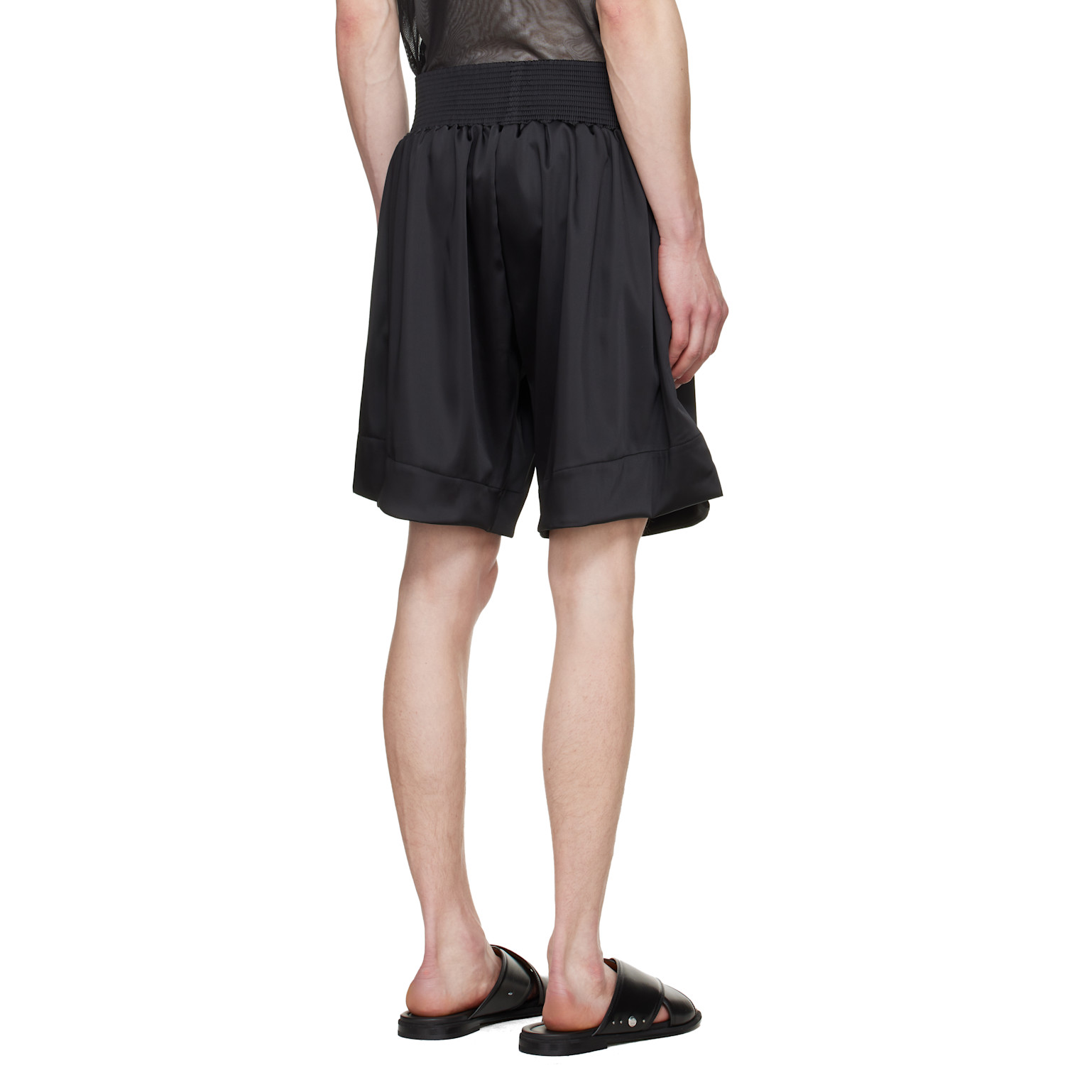  Gmbh Black Nusret Satin Boxing Shorts 