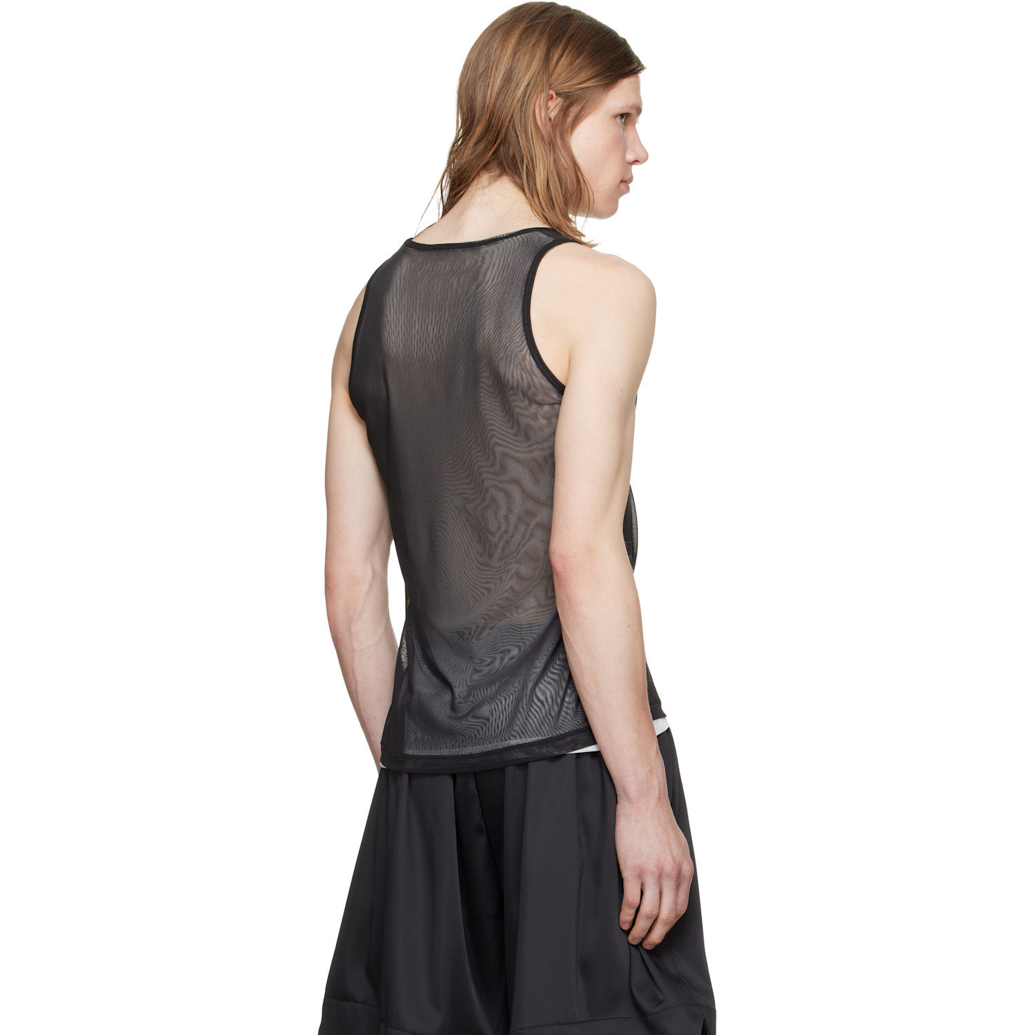  Gmbh Black Mesh Tank Top 