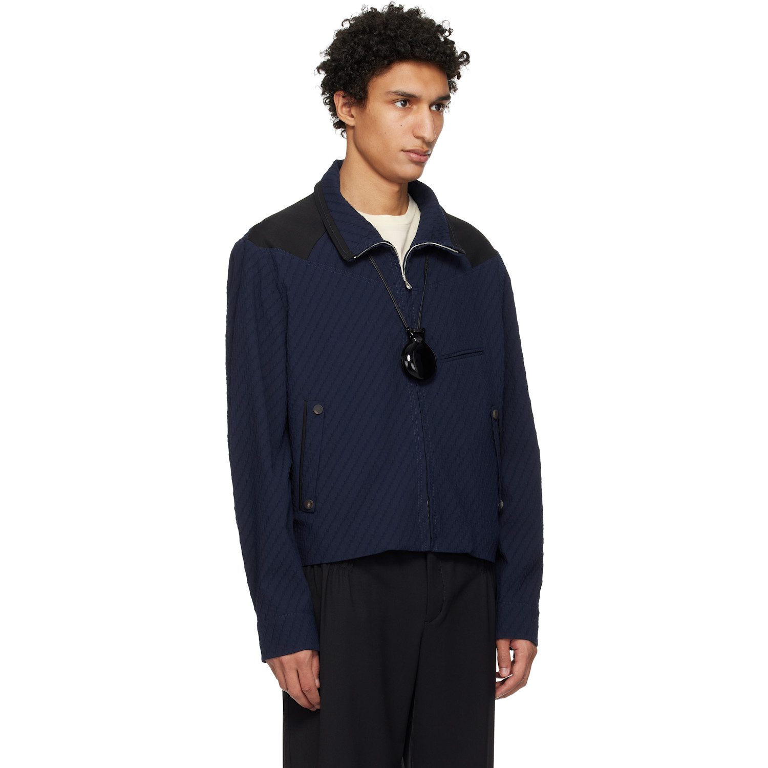  Kiko Kostadinov Navy Noro Jacket 
