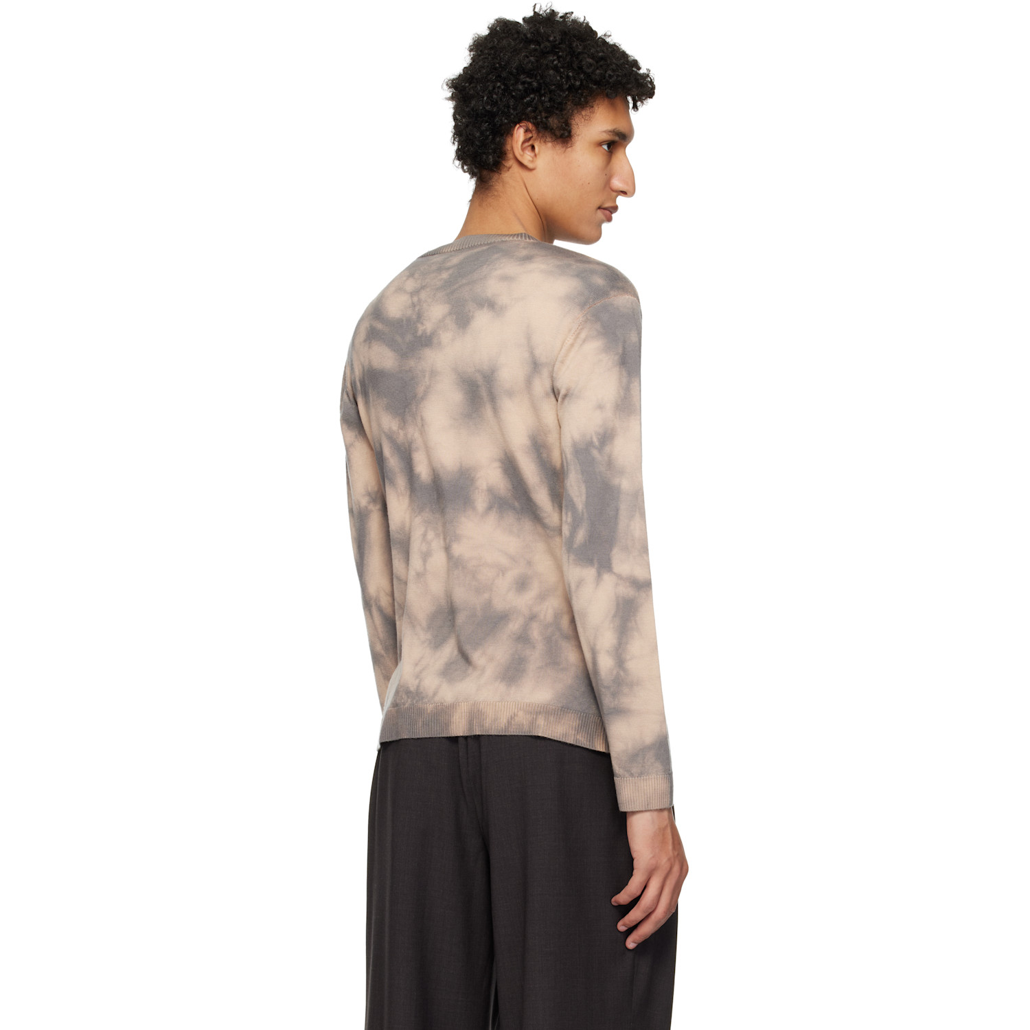  Kiko Kostadinov Taupe Hatha V-neck Knit Sweater 