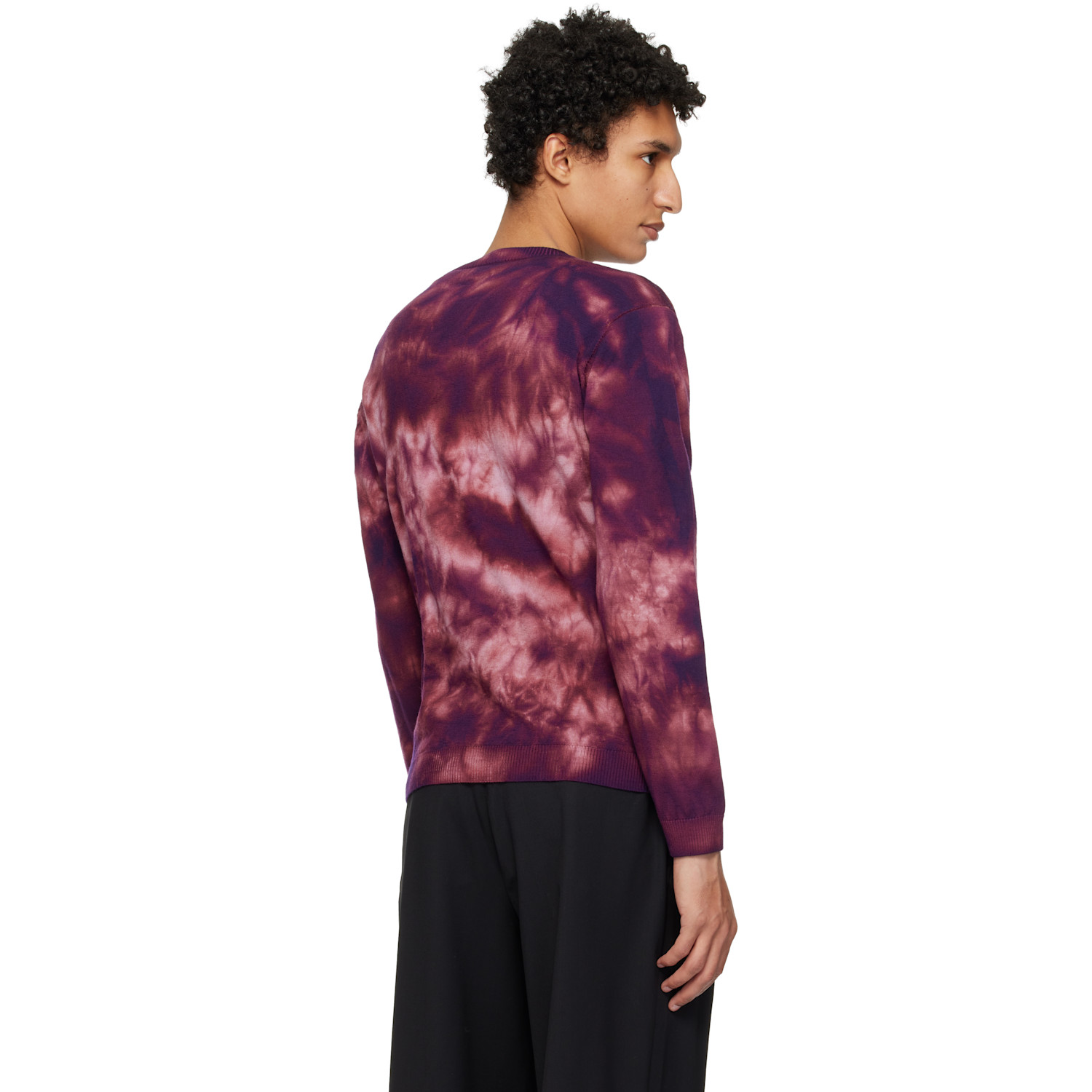  Kiko Kostadinov Purple Hatha V-neck Knit Sweater 
