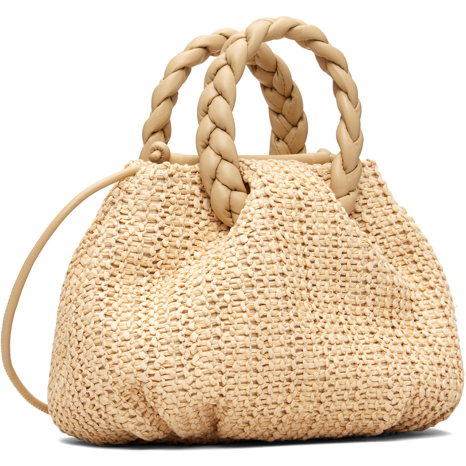  Hereu Beige Bombon M Raffia Bag 