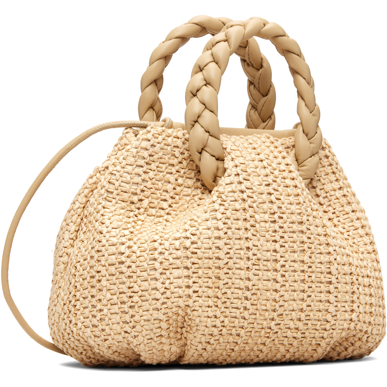  Hereu Beige Bombon M Raffia Bag 