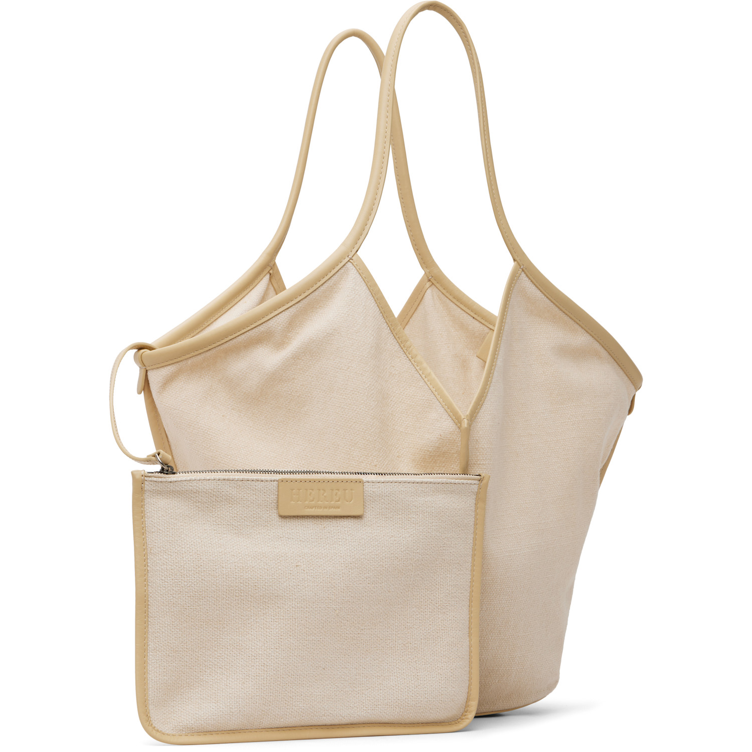  Hereu Beige Calella Soft Linen Tote 