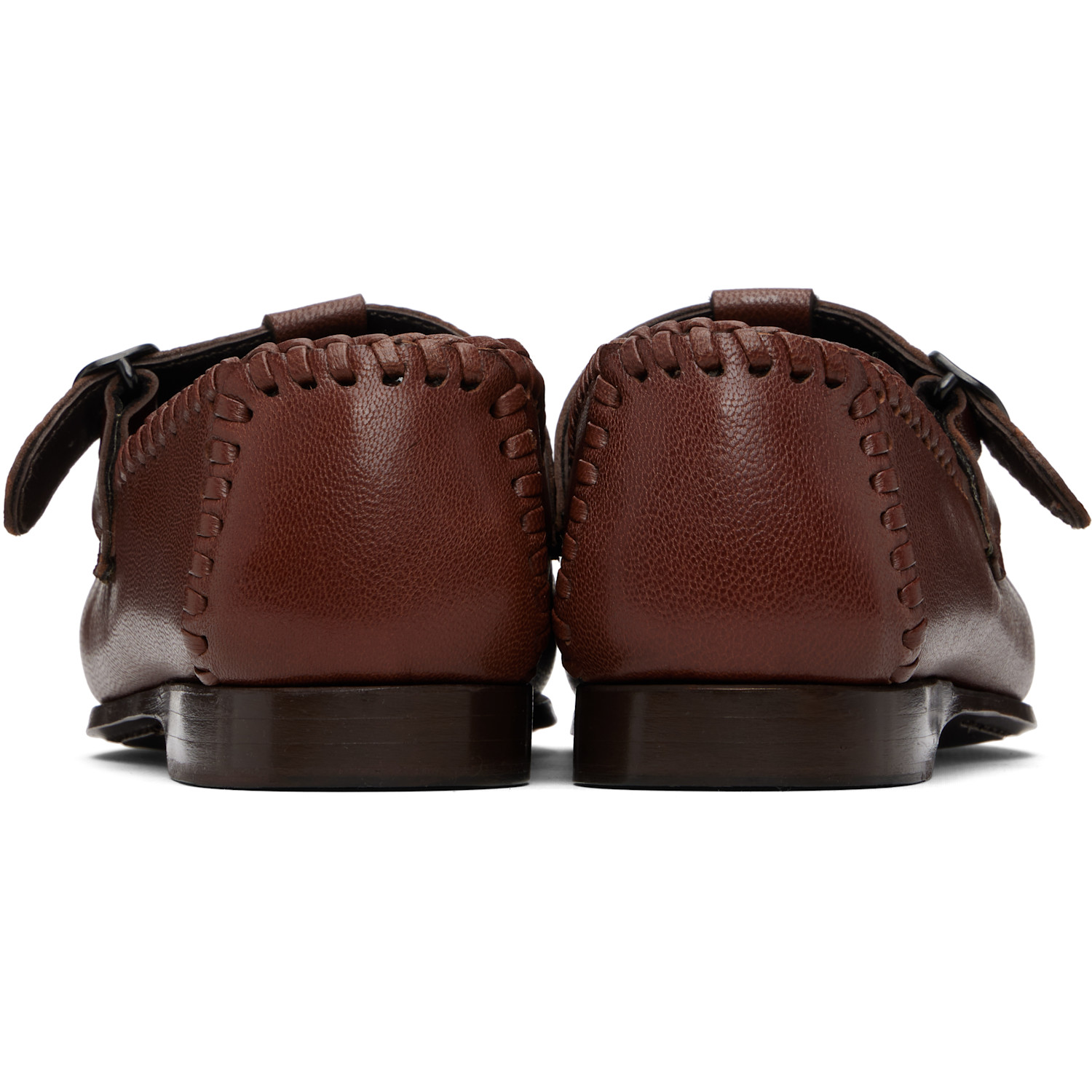  Hereu Brown Alcover Supple Shiny Loafers 
