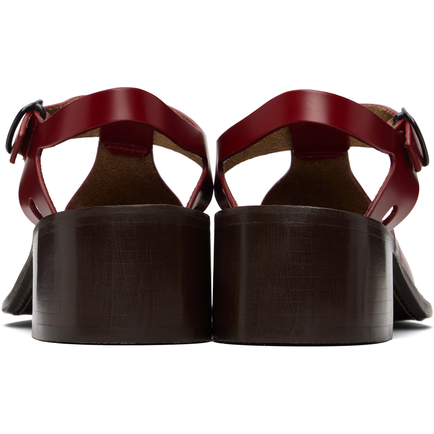  Hereu Red Pesca Heeled Sandals 