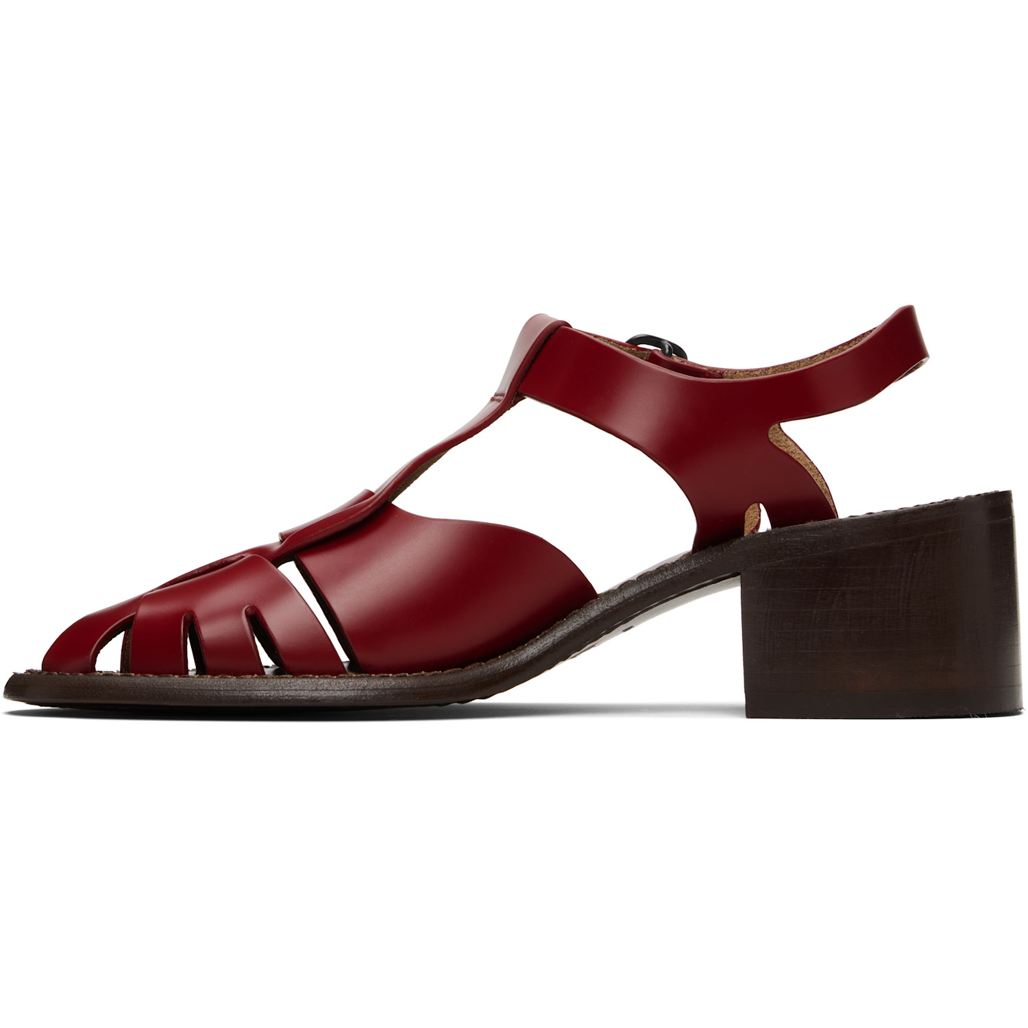  Hereu Red Pesca Heeled Sandals 