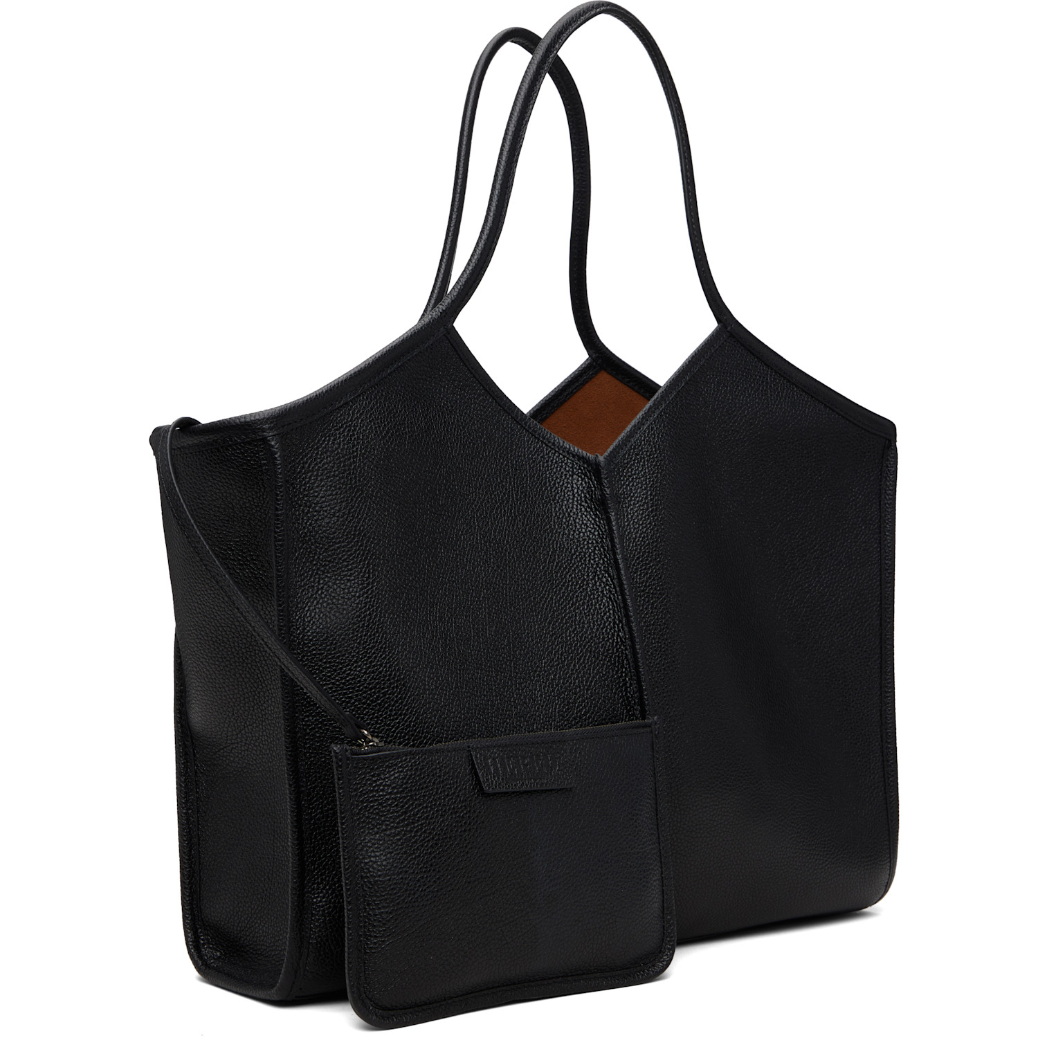  Hereu Black Calella Squared Medium Grainy Tote 