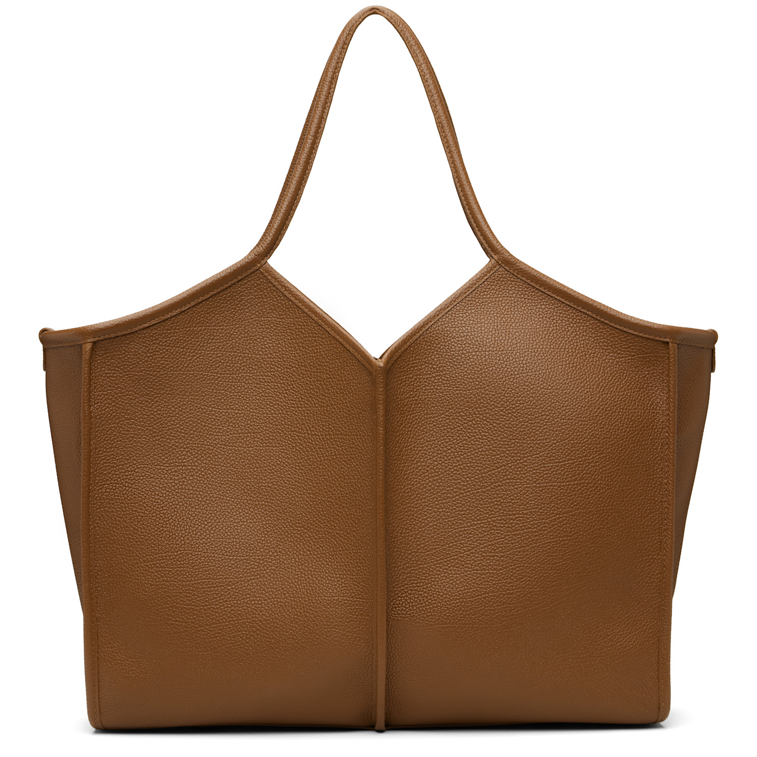 HEREU Brown Calella Medium Squared Tote