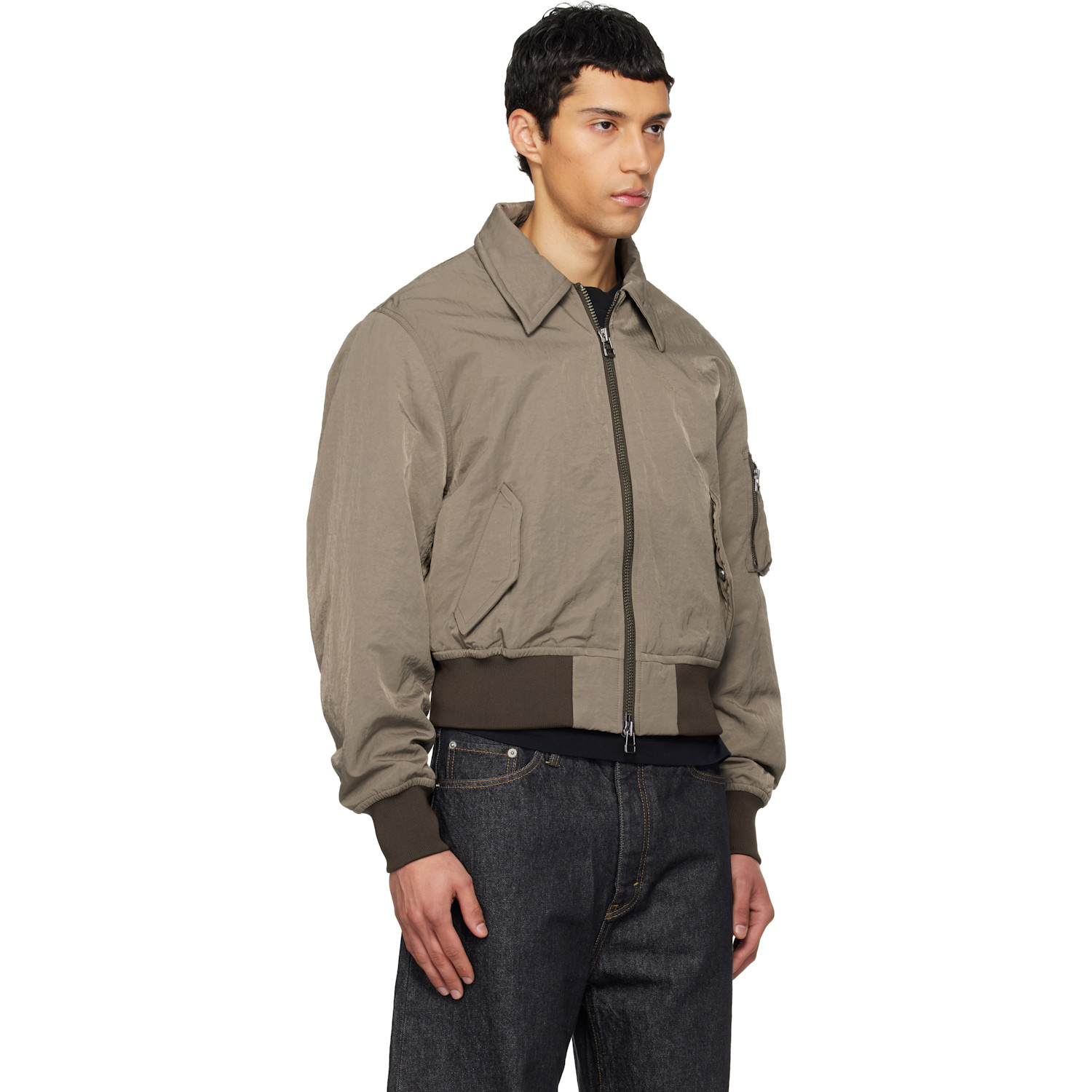  Hope Brown Camp Bomber Jacket 