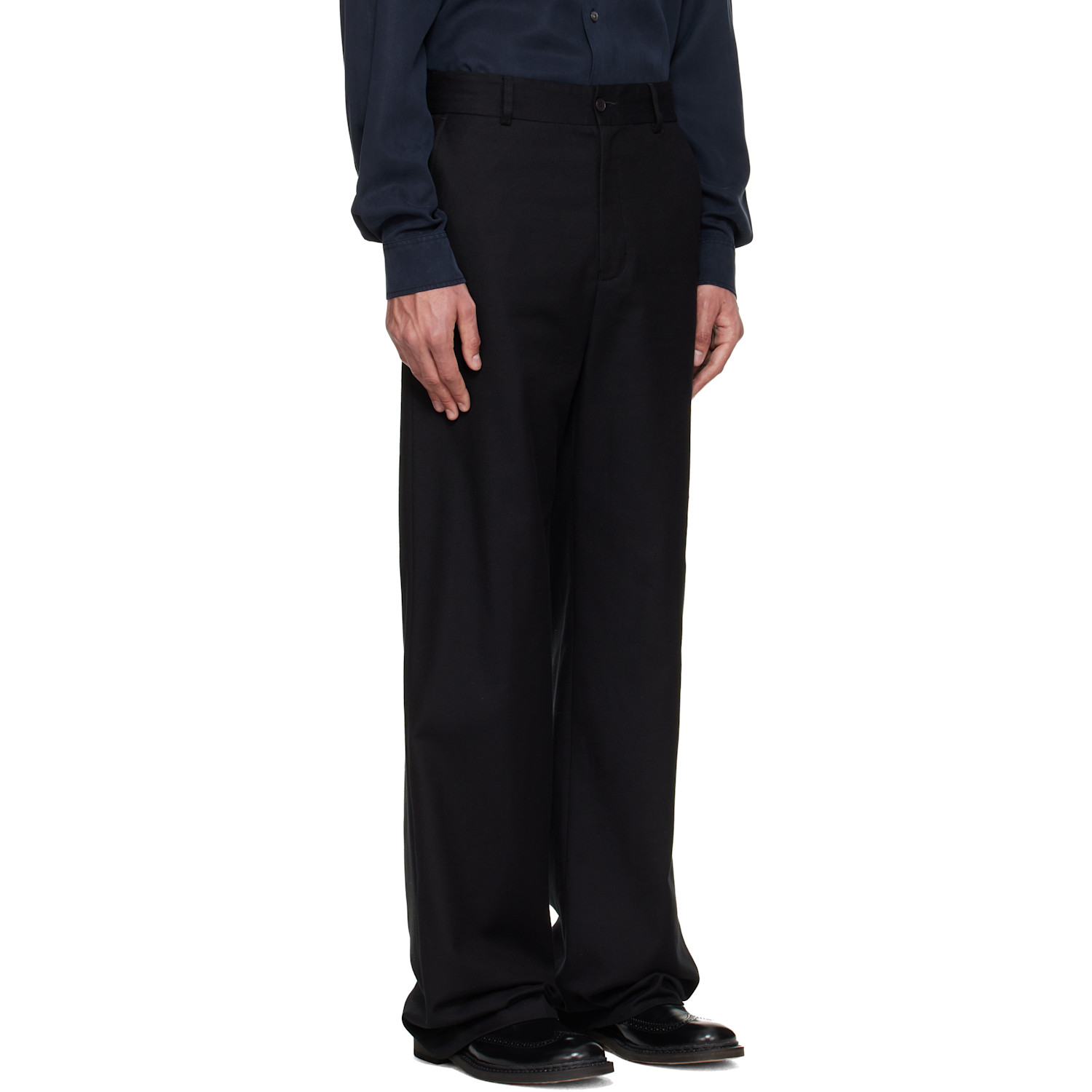  Hope Black Straight-fit Trousers 