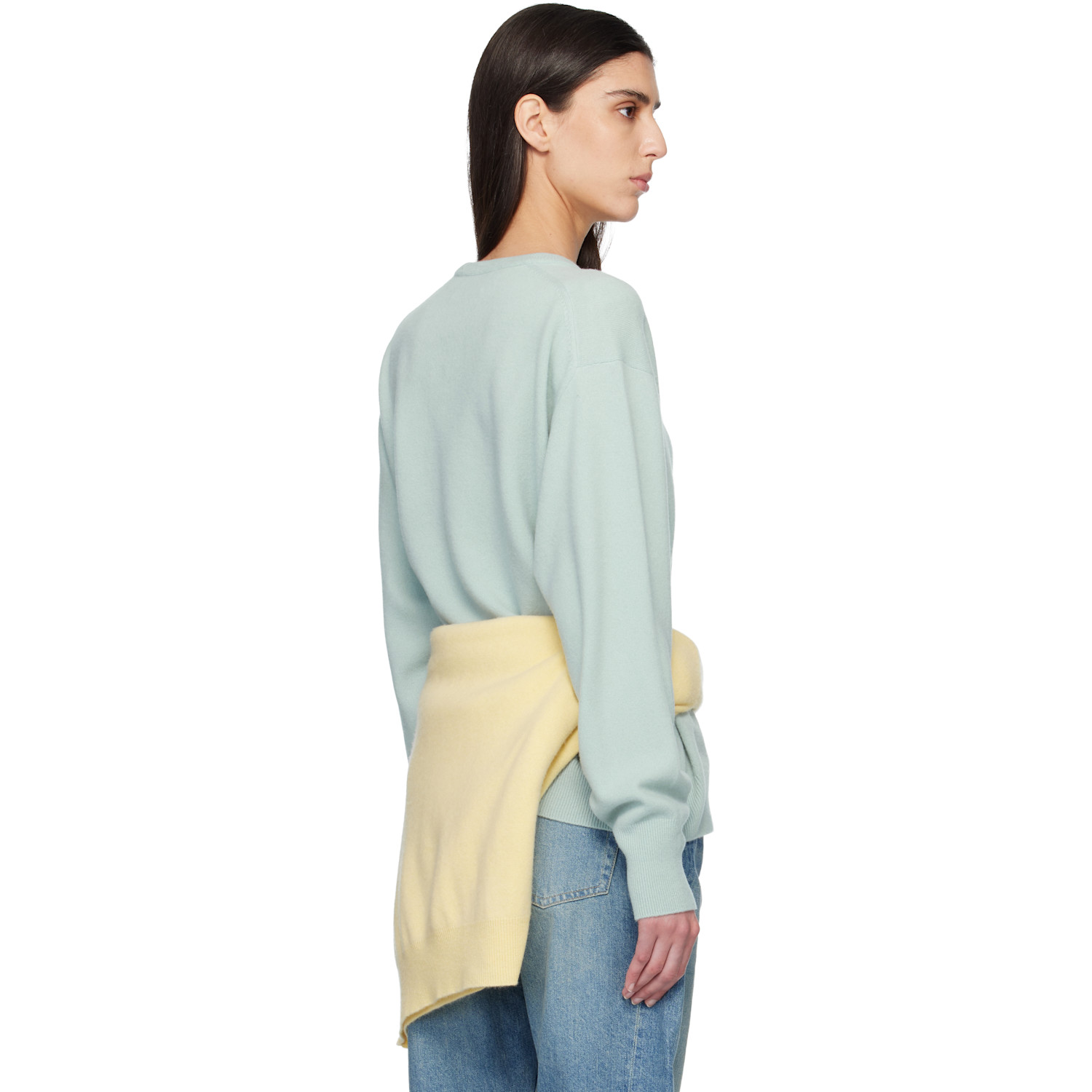  Ssstein Blue Extra Fine Wool Knit Sweater 