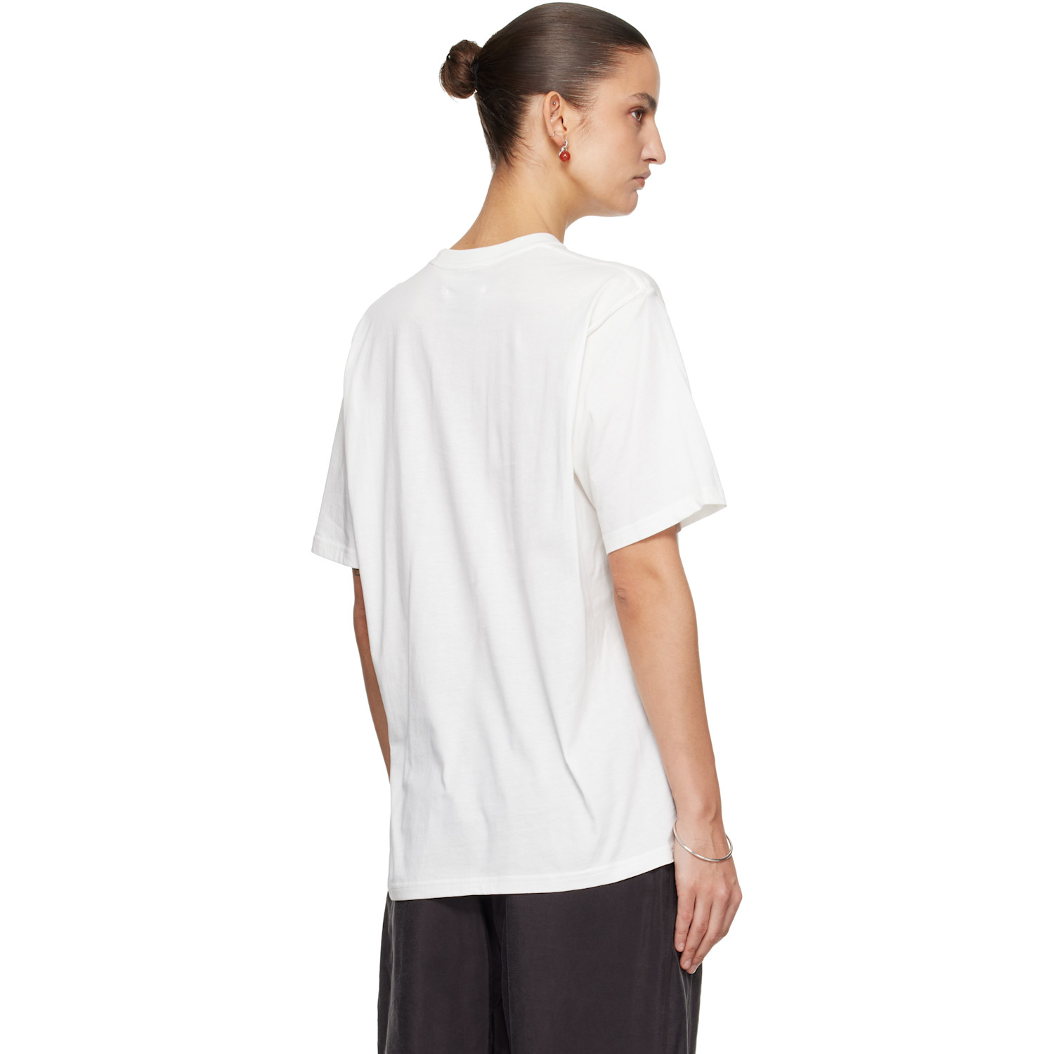  Ssstein White Suvin Cotton Basic T-shirt 