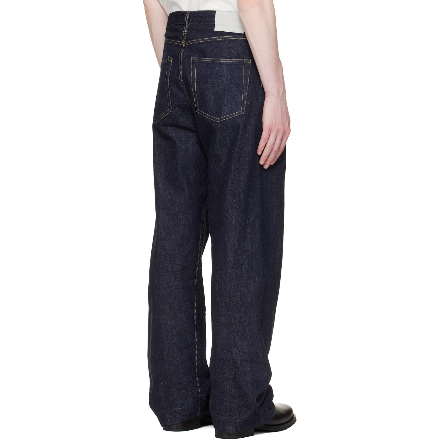  Ssstein Navy Twist Cut Jeans 