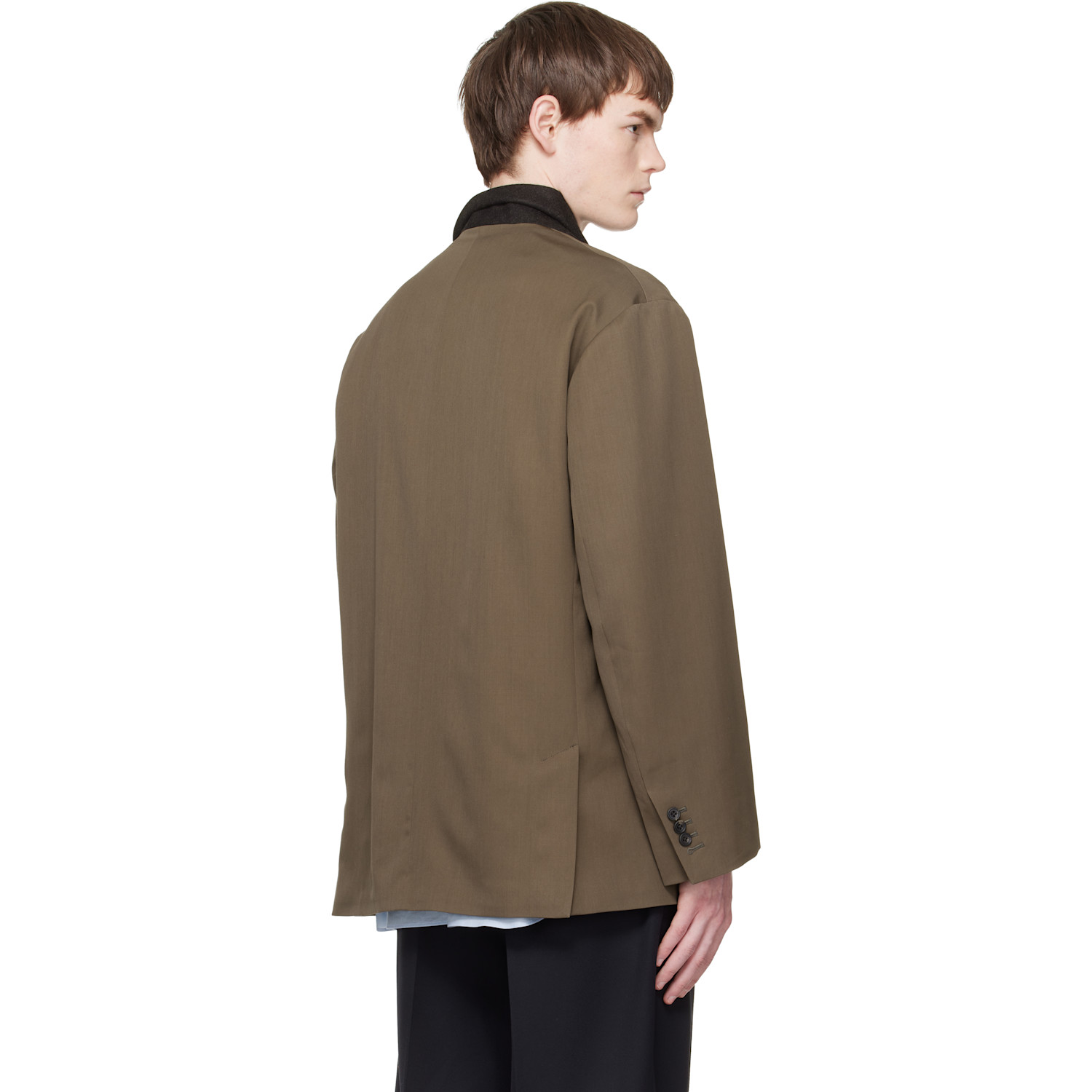  Ssstein Taupe Oversized Double Breasted Blazer 