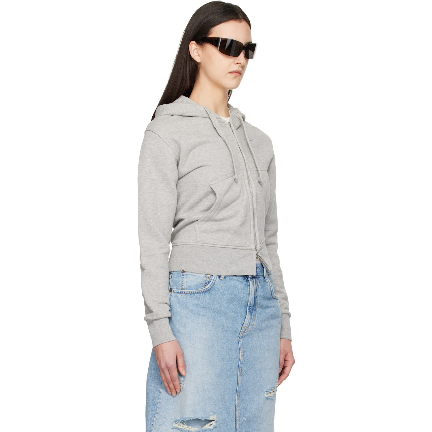  Vaquera Gray Twisted Hoodie 