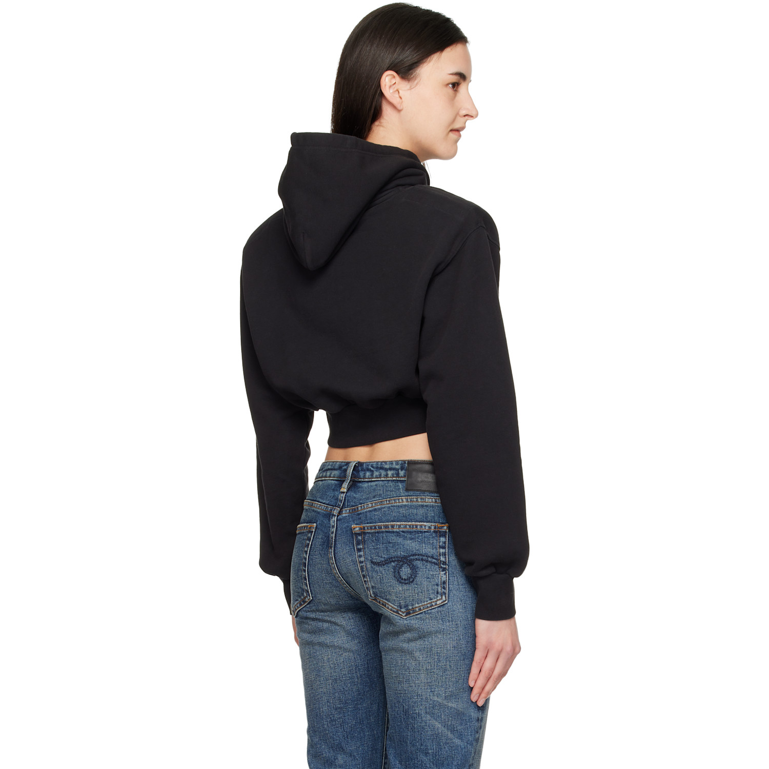  Vaquera Black Shoulder Pad Hoodie 