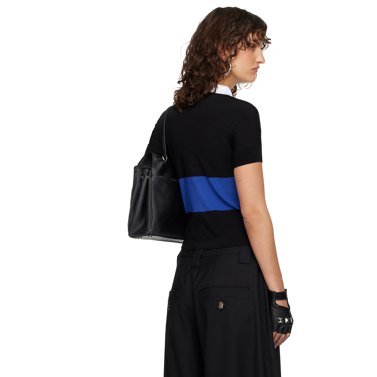  Vaquera Black Striped Polo 