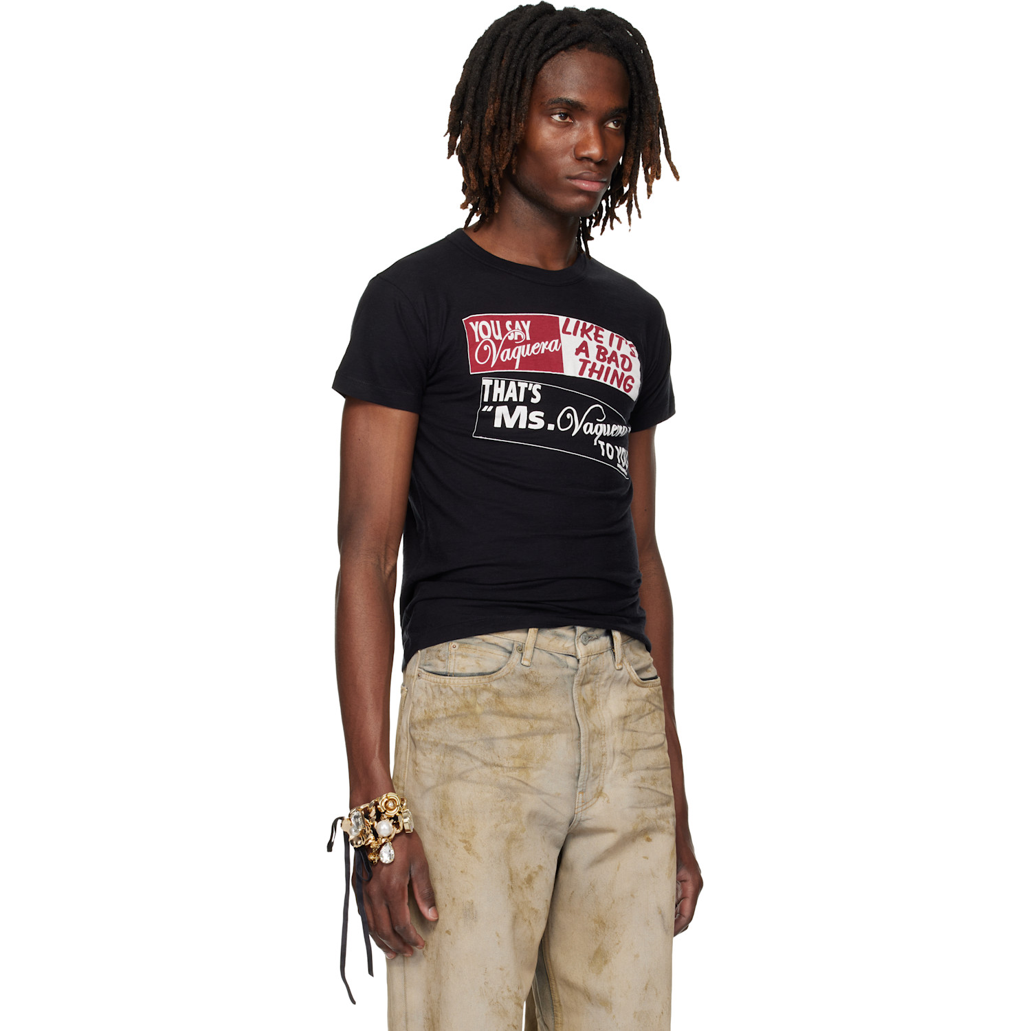  Vaquera Black Bumper Sticker T-shirt 