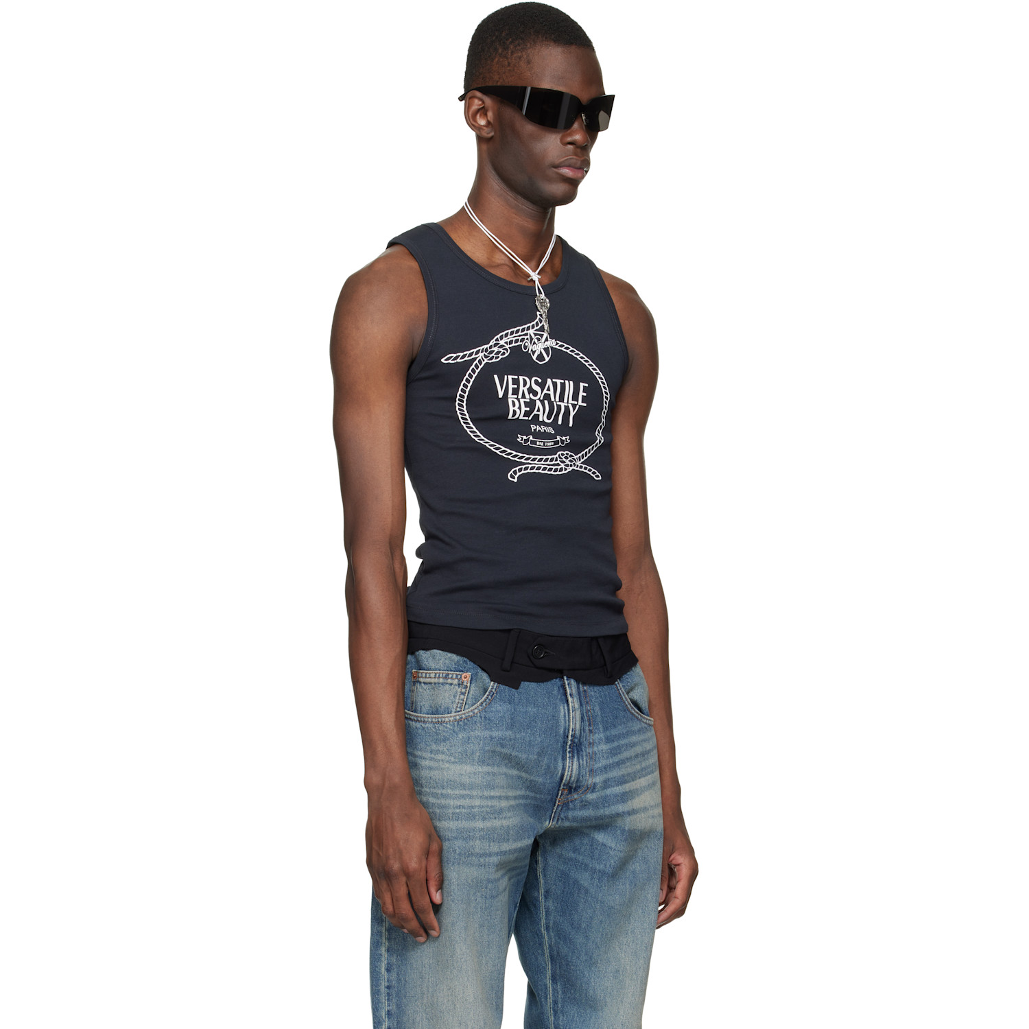  Vaquera Black 'versatile Beauty' Tank Top 