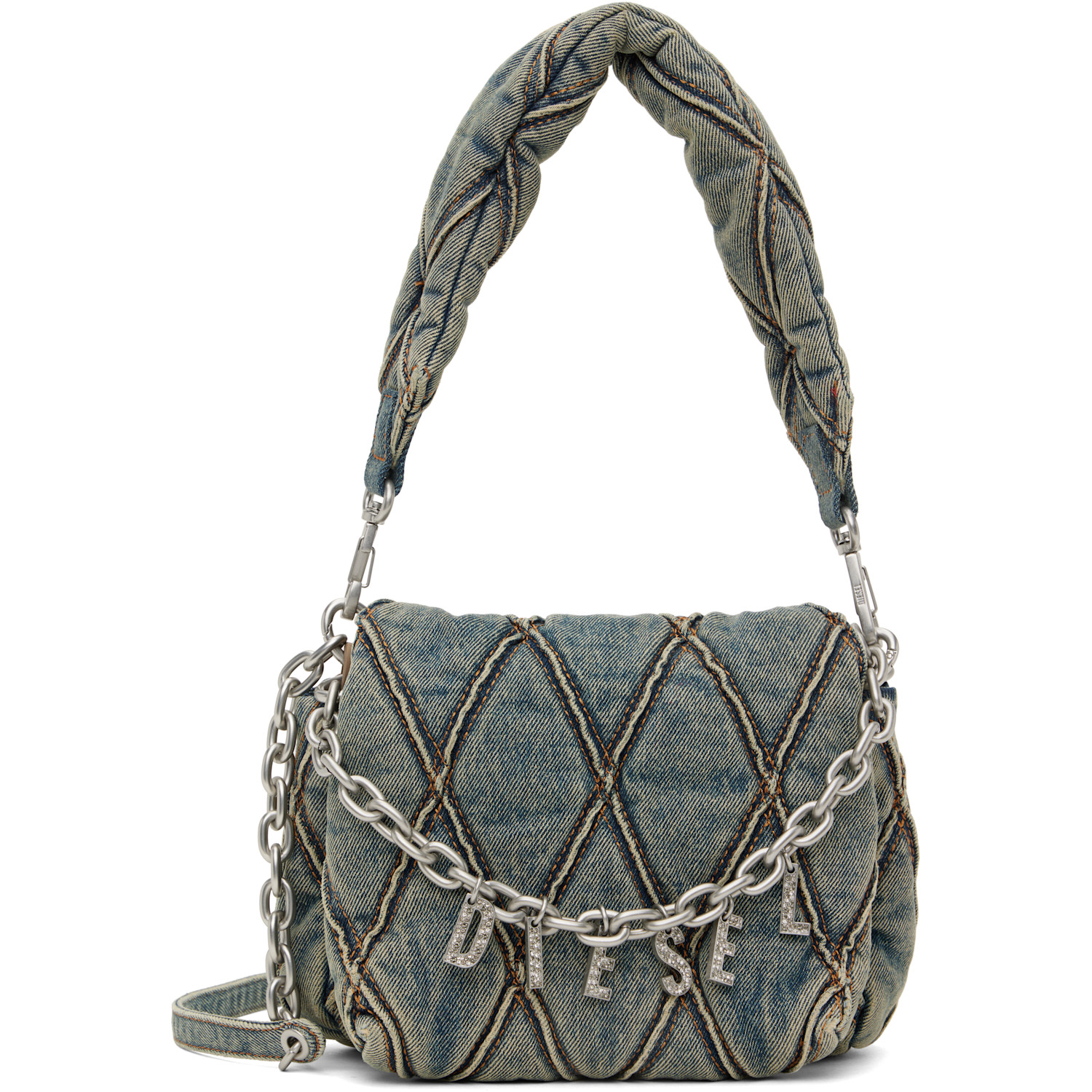 Diesel Blue Charm-D-Small Shoulder Bag