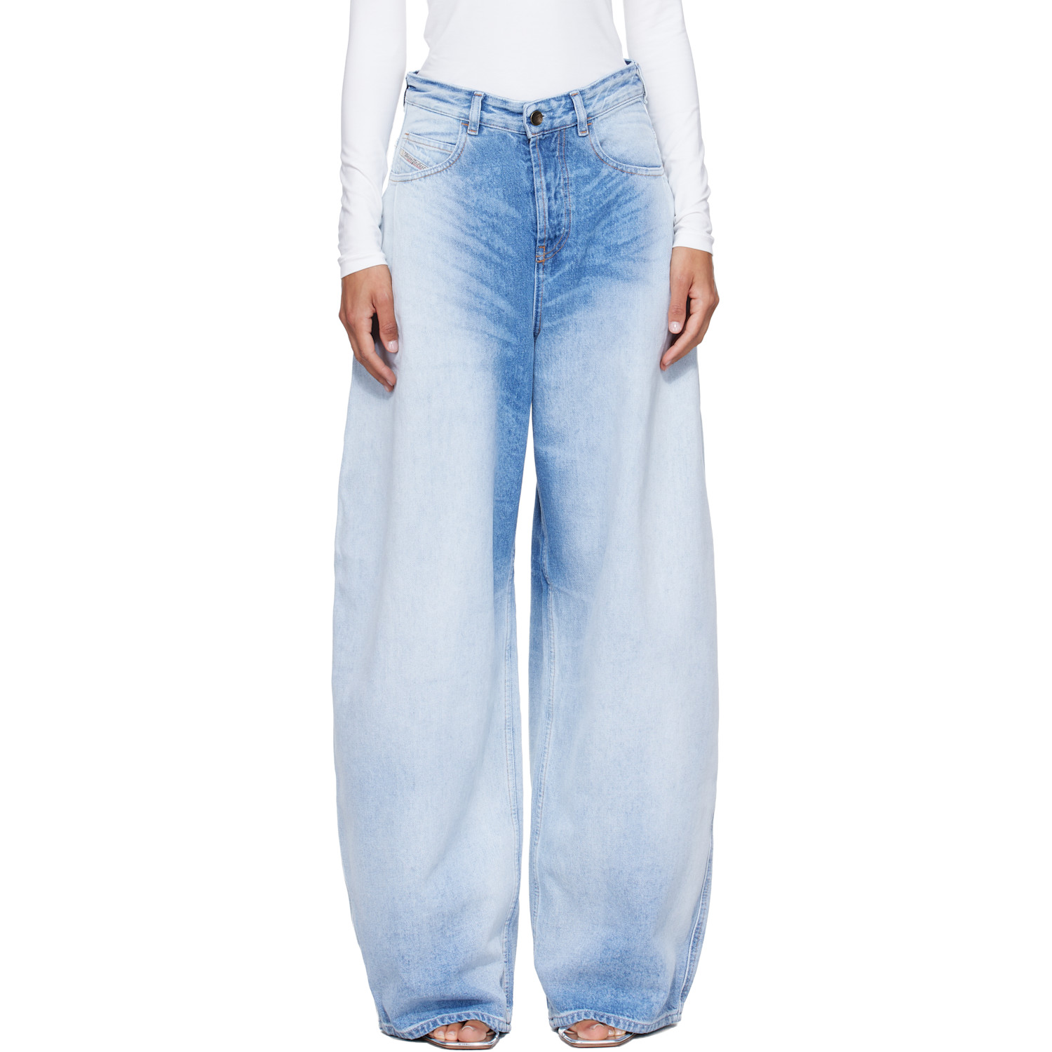 Diesel Blue Relaxed High Waist 1987 D-Khelz Jeans