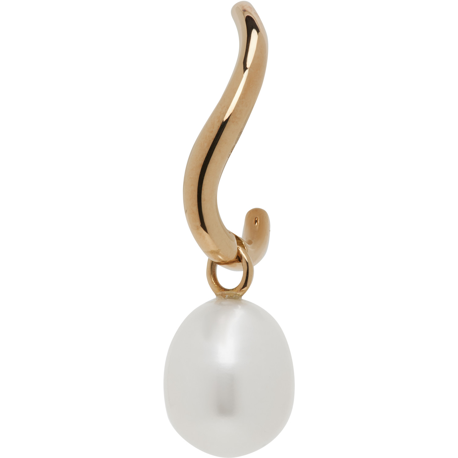 C.Chesnais Wave Perle Single Left Earring