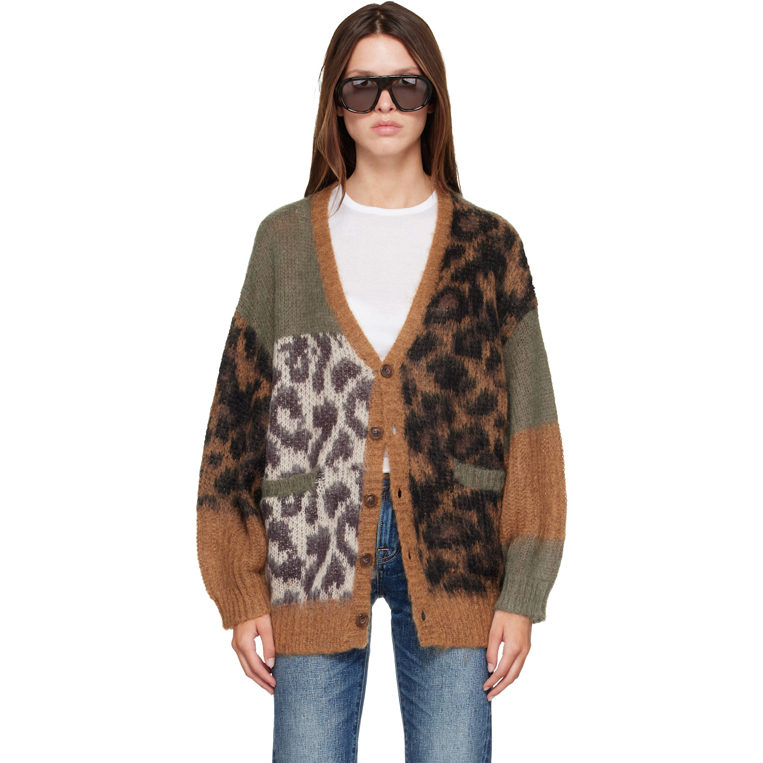 R13 Multicolor Oversized Cardigan