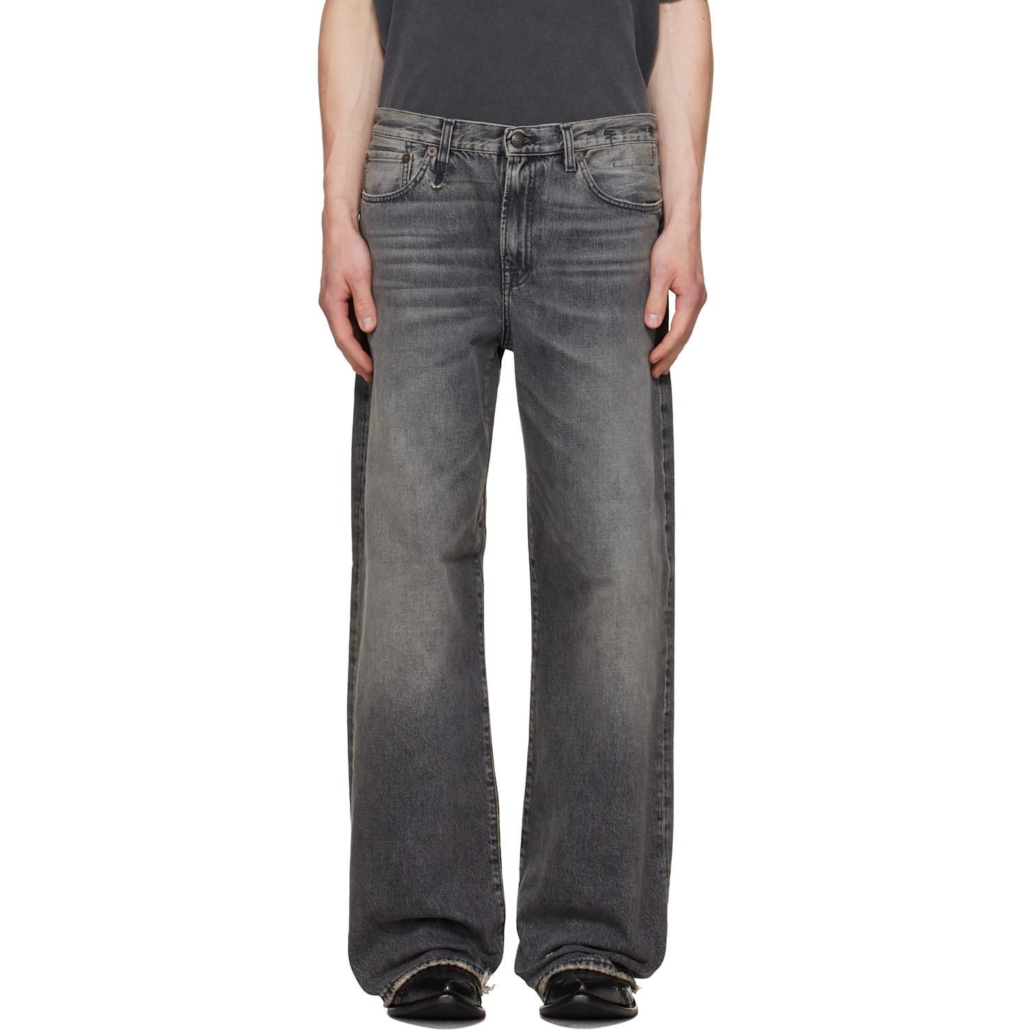 R13 Gray D'Arcy Loose Jeans