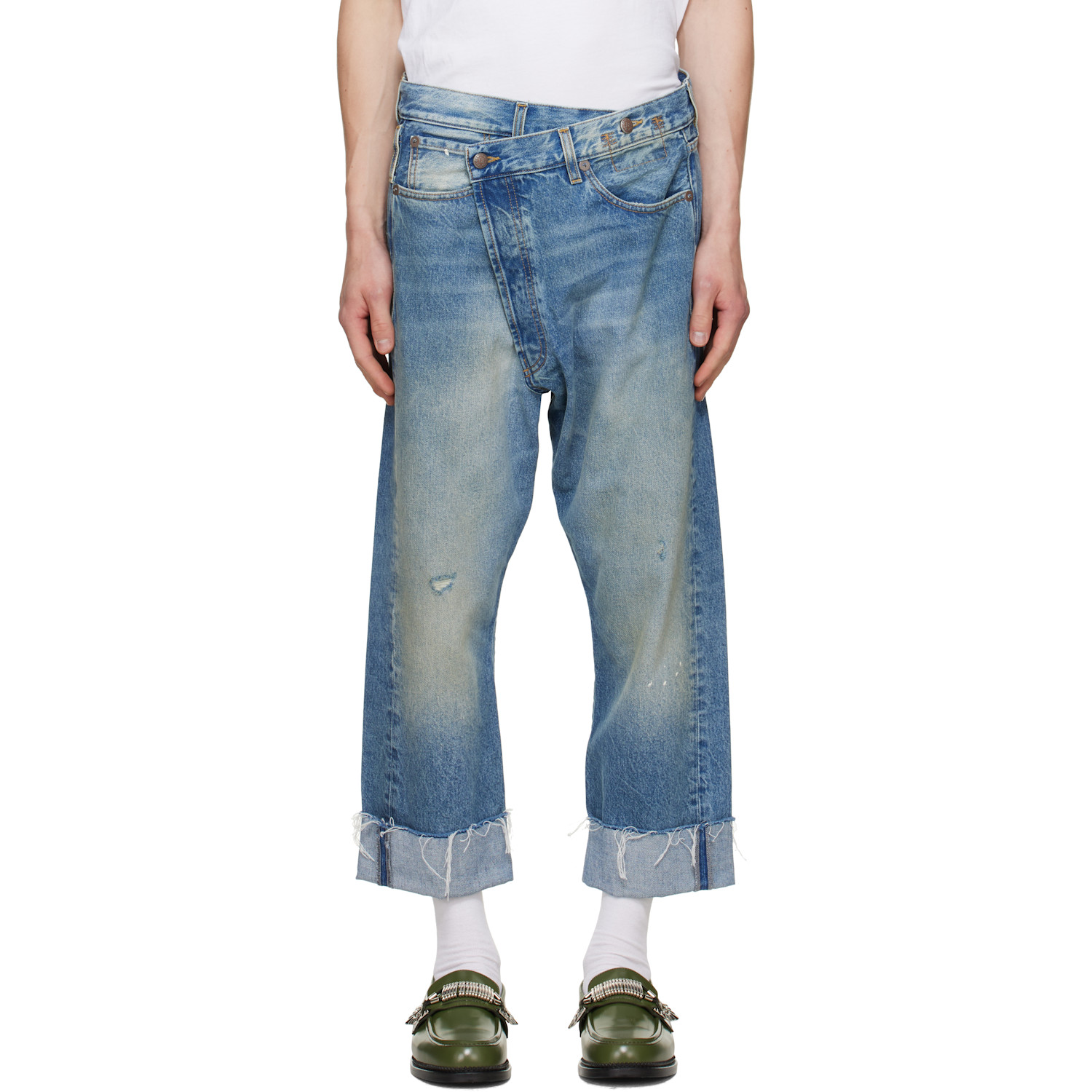 R13 Blue Crossover Jeans