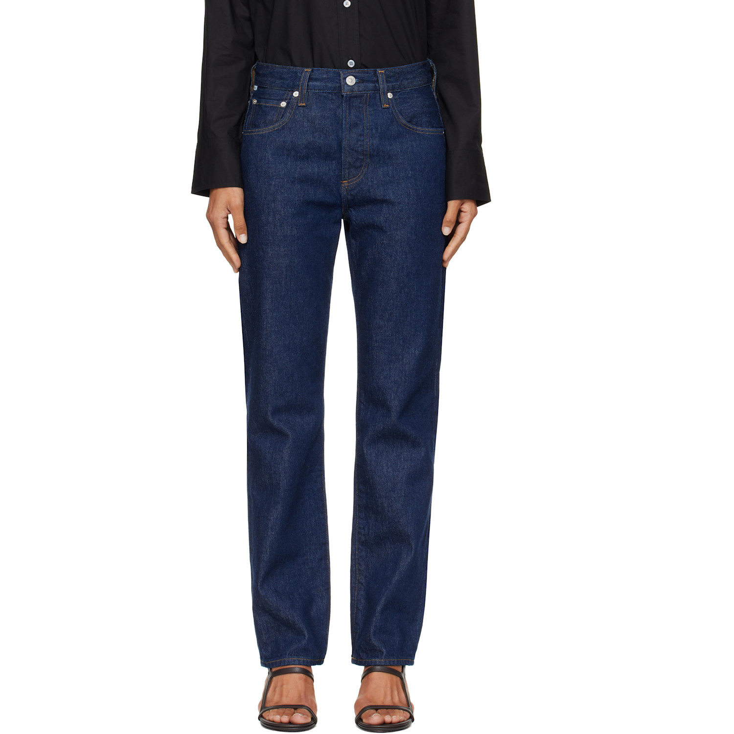 Citizens of Humanity Navy 90s High Rise Straight Jeans