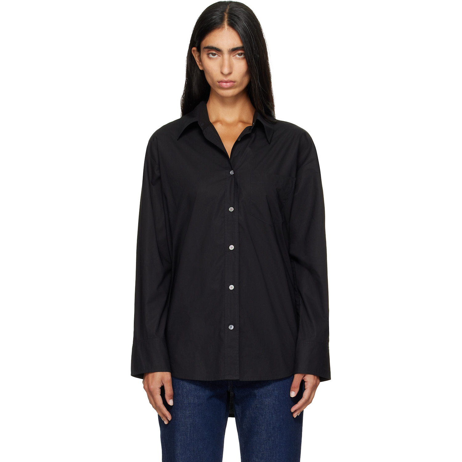 Citizen Of Humanity Black Thea Boyfriend Shirt