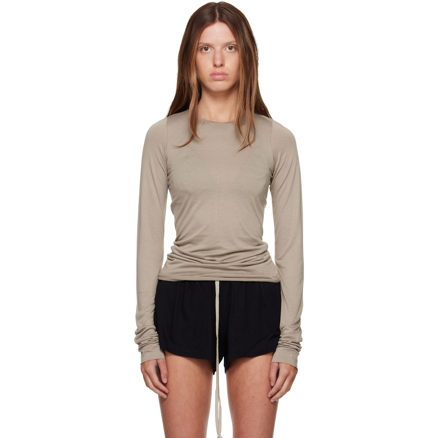 Rick Owens Lilies Gray Tower Basic LS T-shirt
