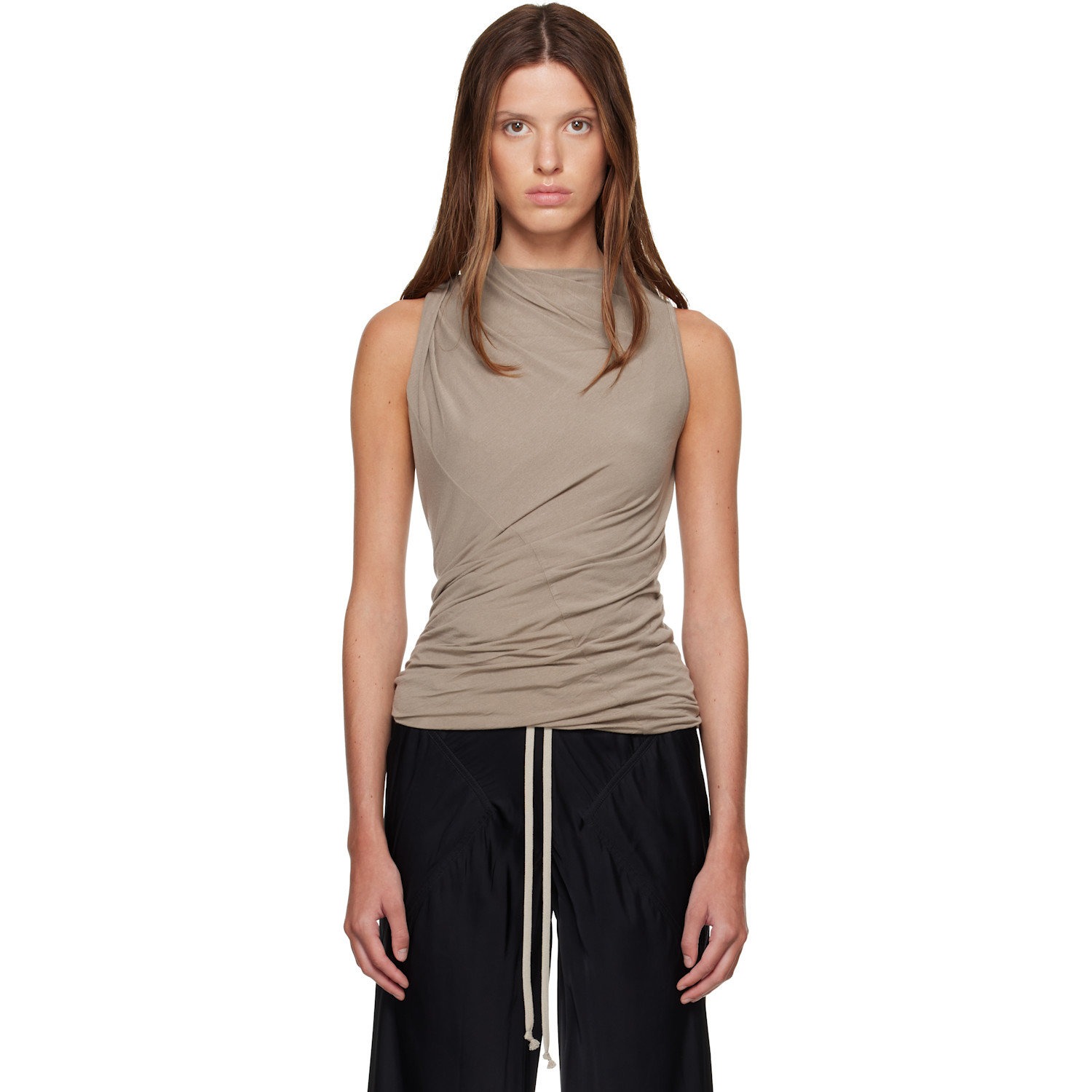 Rick Owens Lilies Gray Tower Luna Tank Top