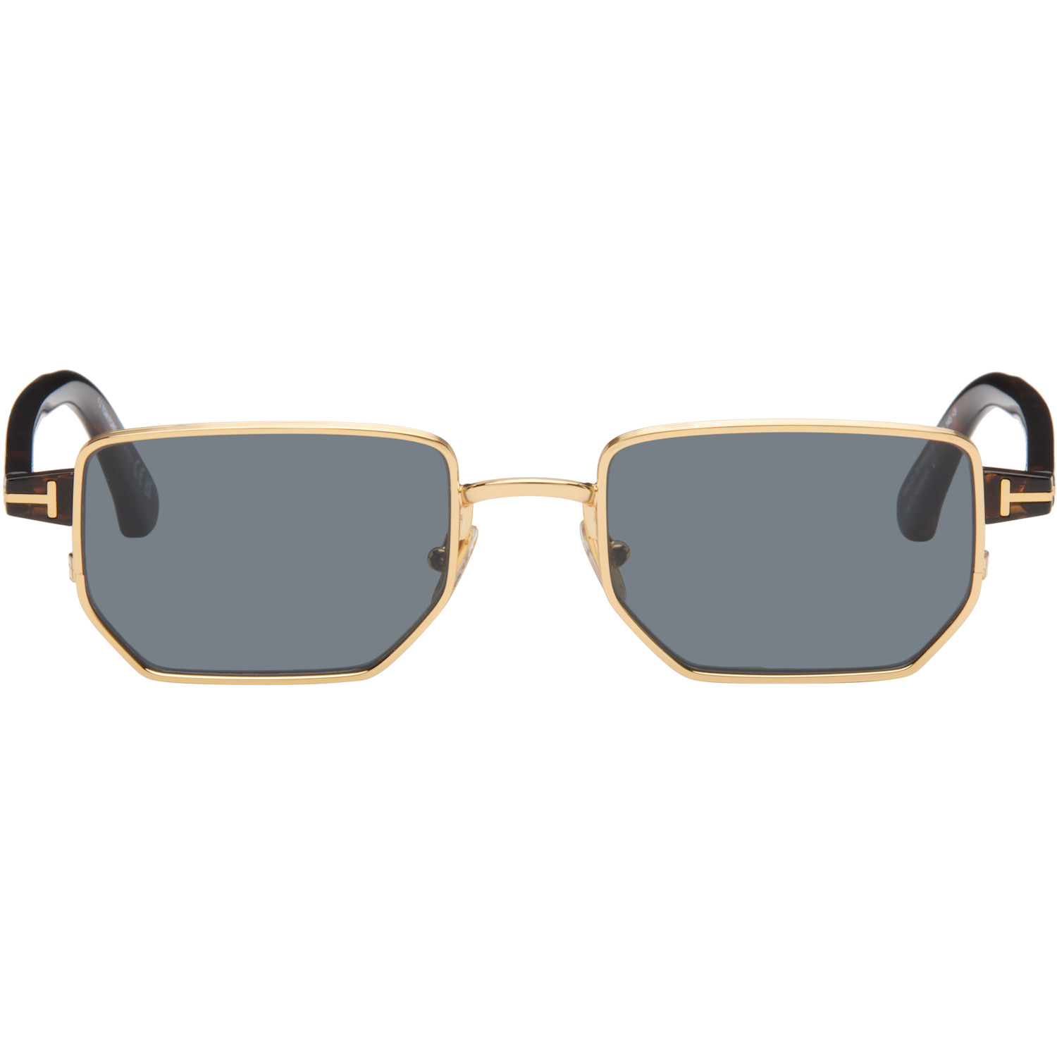 TOM FORD Gold & Black Liam Sunglasses