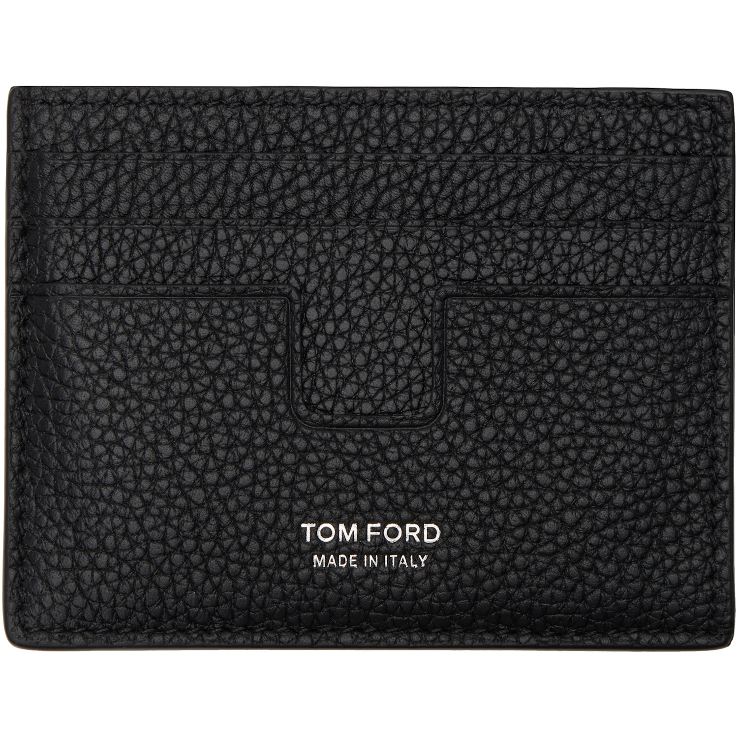 TOM FORD Black Grain Leather Classic Card Holder