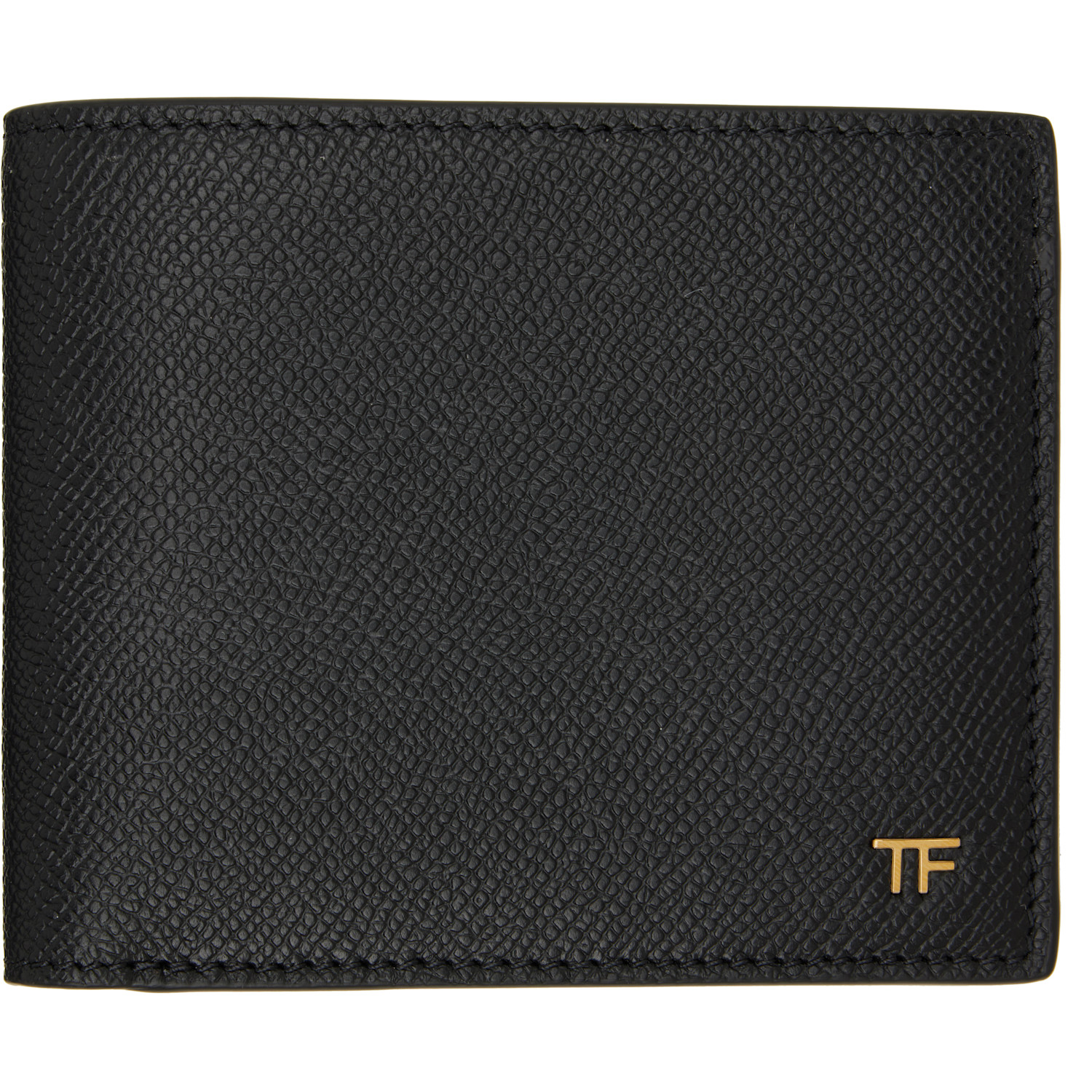 TOM FORD Black Small Grain Leather Bifold Wallet