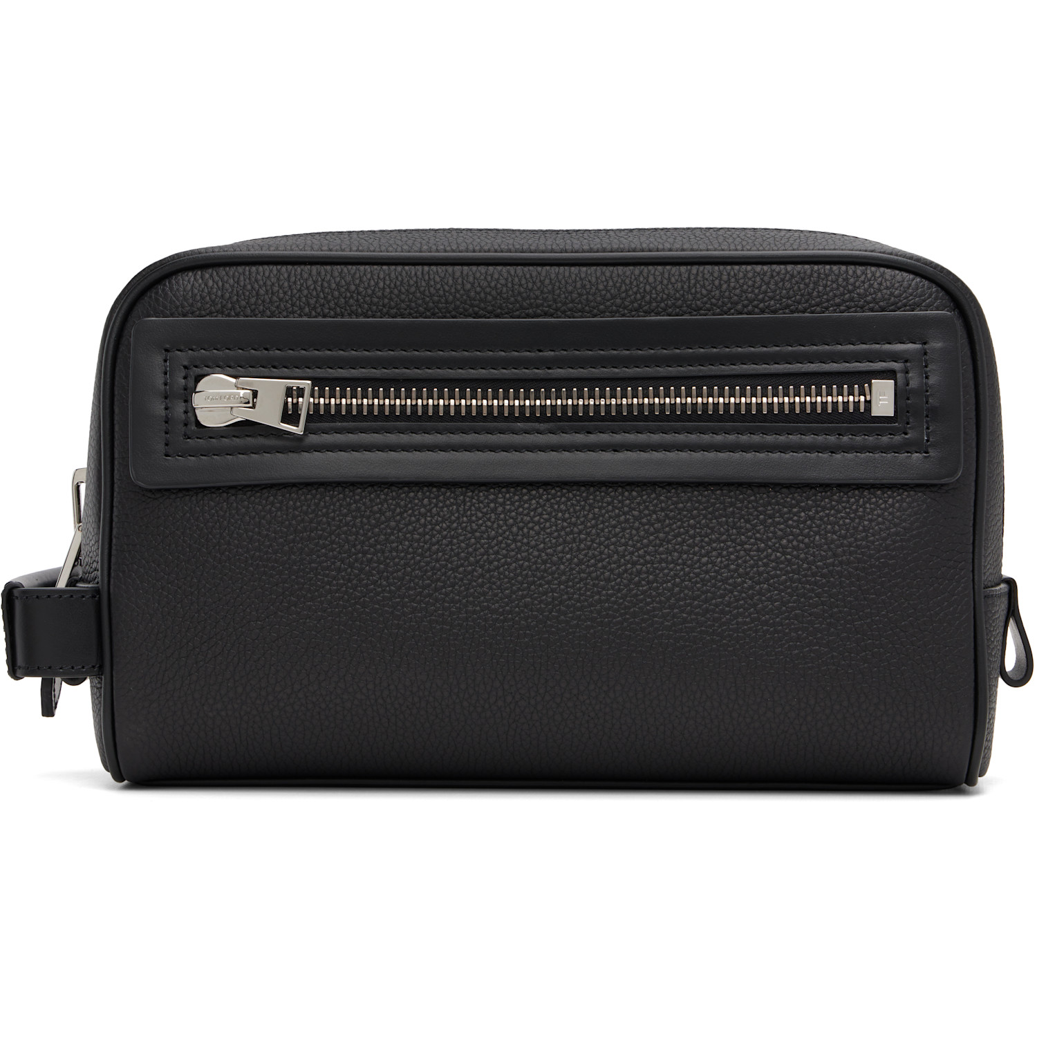 TOM FORD Black Grain Leather Toiletry Pouch