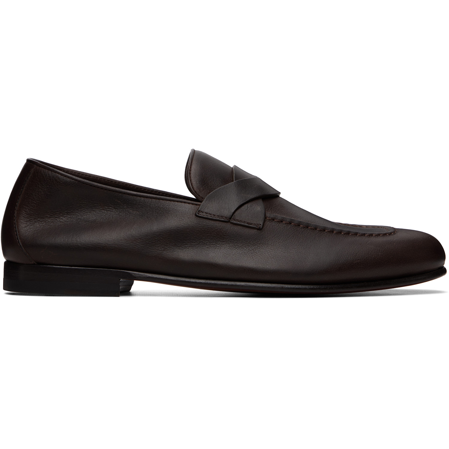 TOM FORD Brown Gigi Twisted Band Loafers