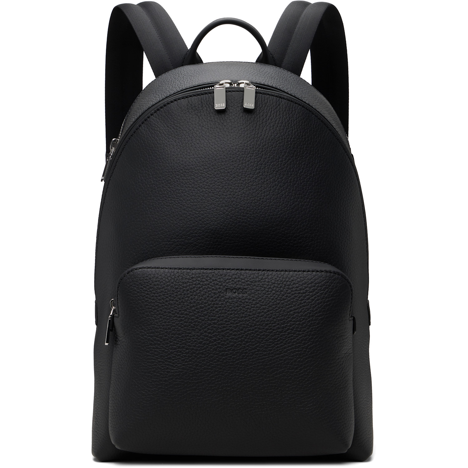BOSS Black Embossed-Logo Backpack