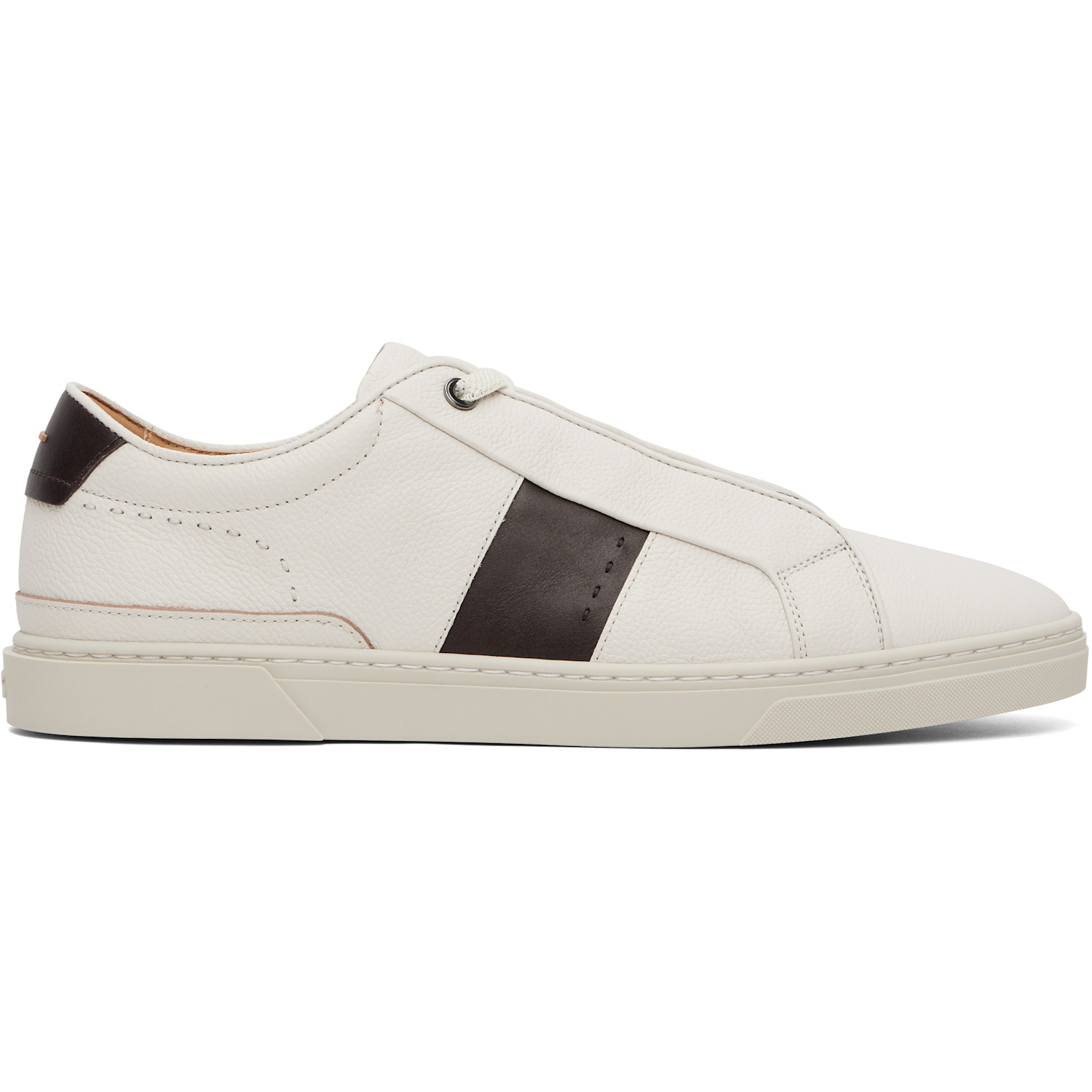 BOSS White Gary Leather Sneakers